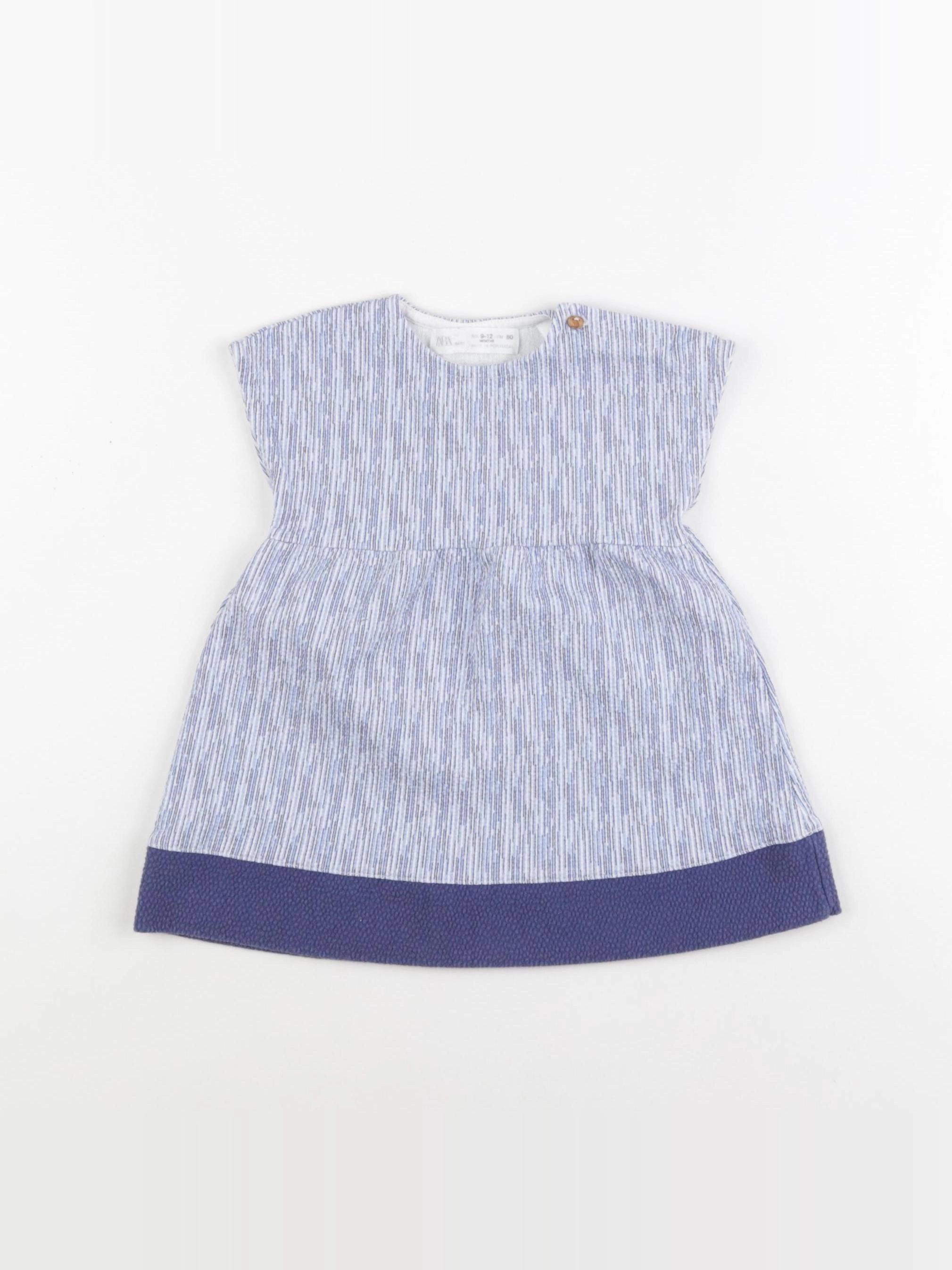 Zara - robe bleu - 9/12 mois