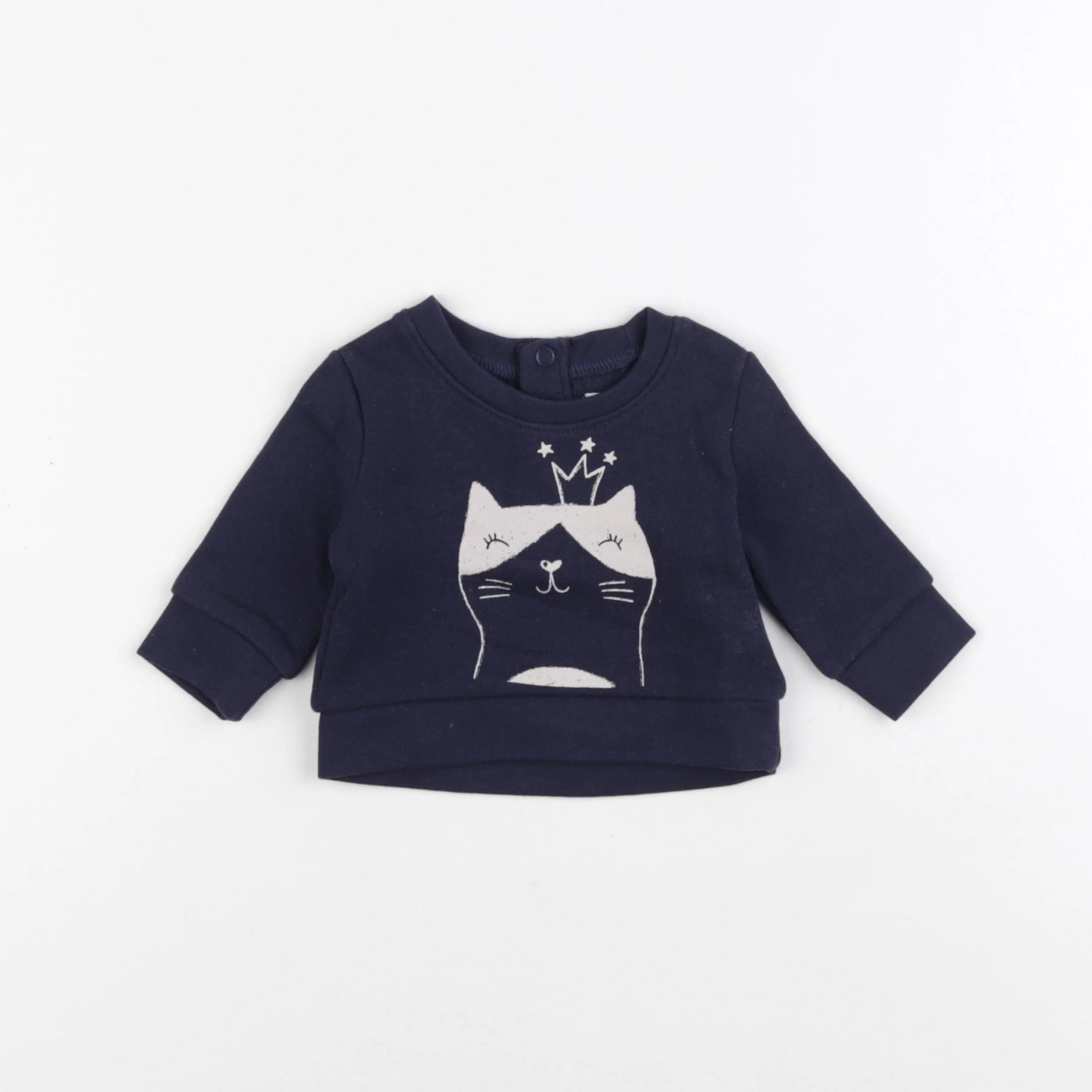 La Redoute - sweat bleu - 1 mois