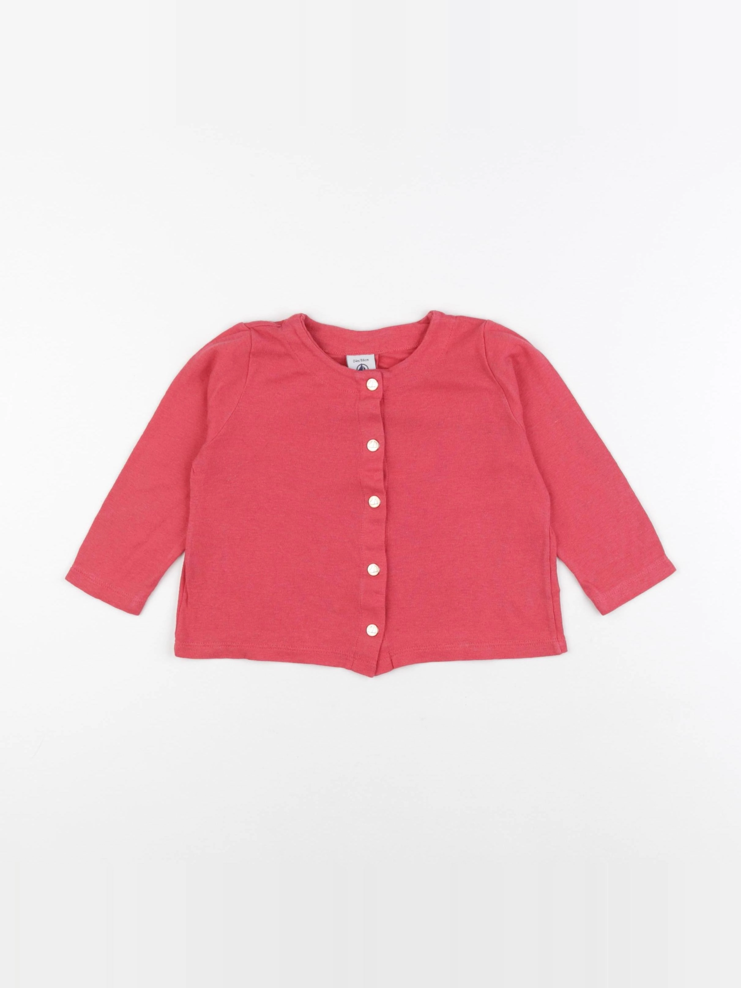 Petit Bateau - sweat rouge - 24 mois