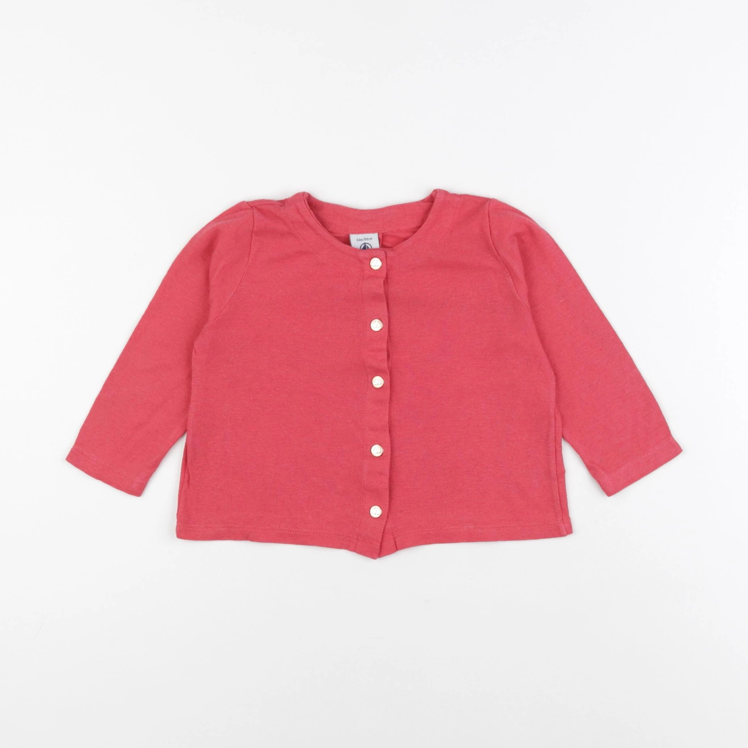 Petit Bateau - sweat rouge - 24 mois