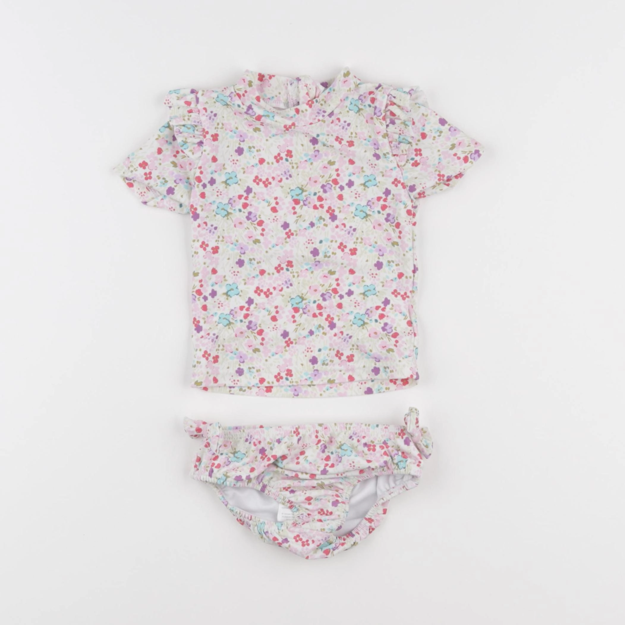 Vertbaudet - ensemble de bain multicolore - 3/6 mois