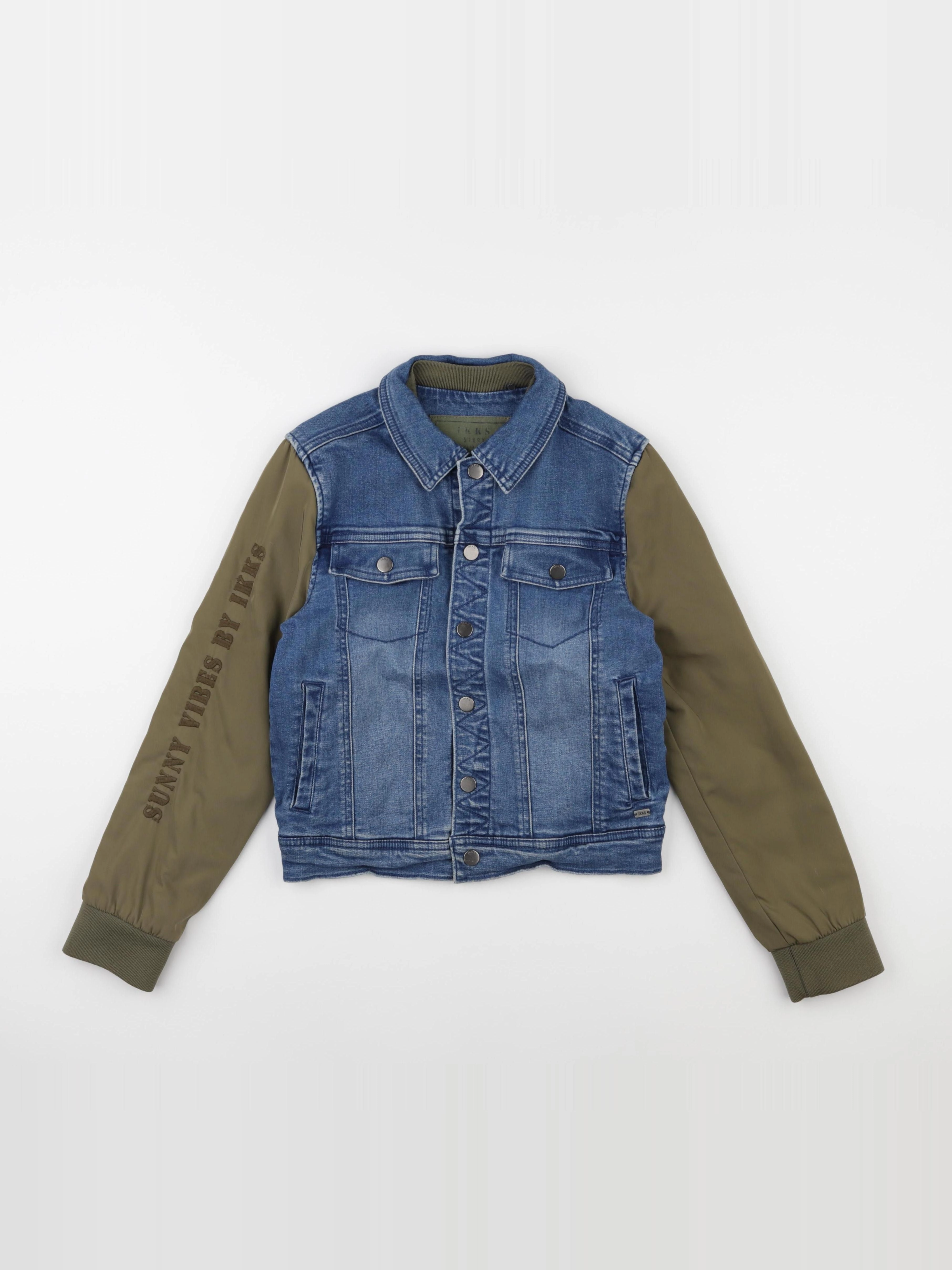 IKKS - veste bleu, vert - 10 ans