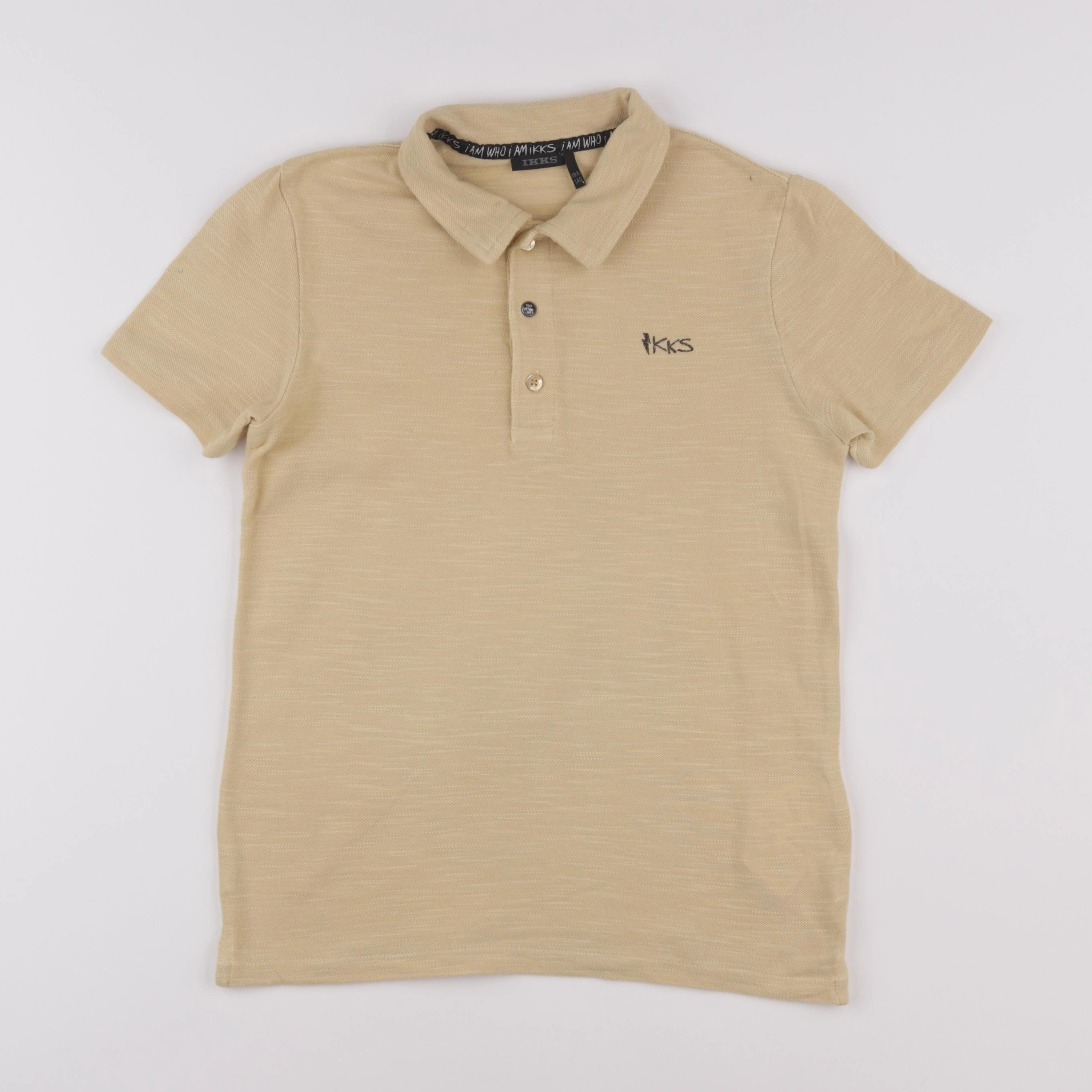 IKKS - polo imprimé au dos beige - 10 ans