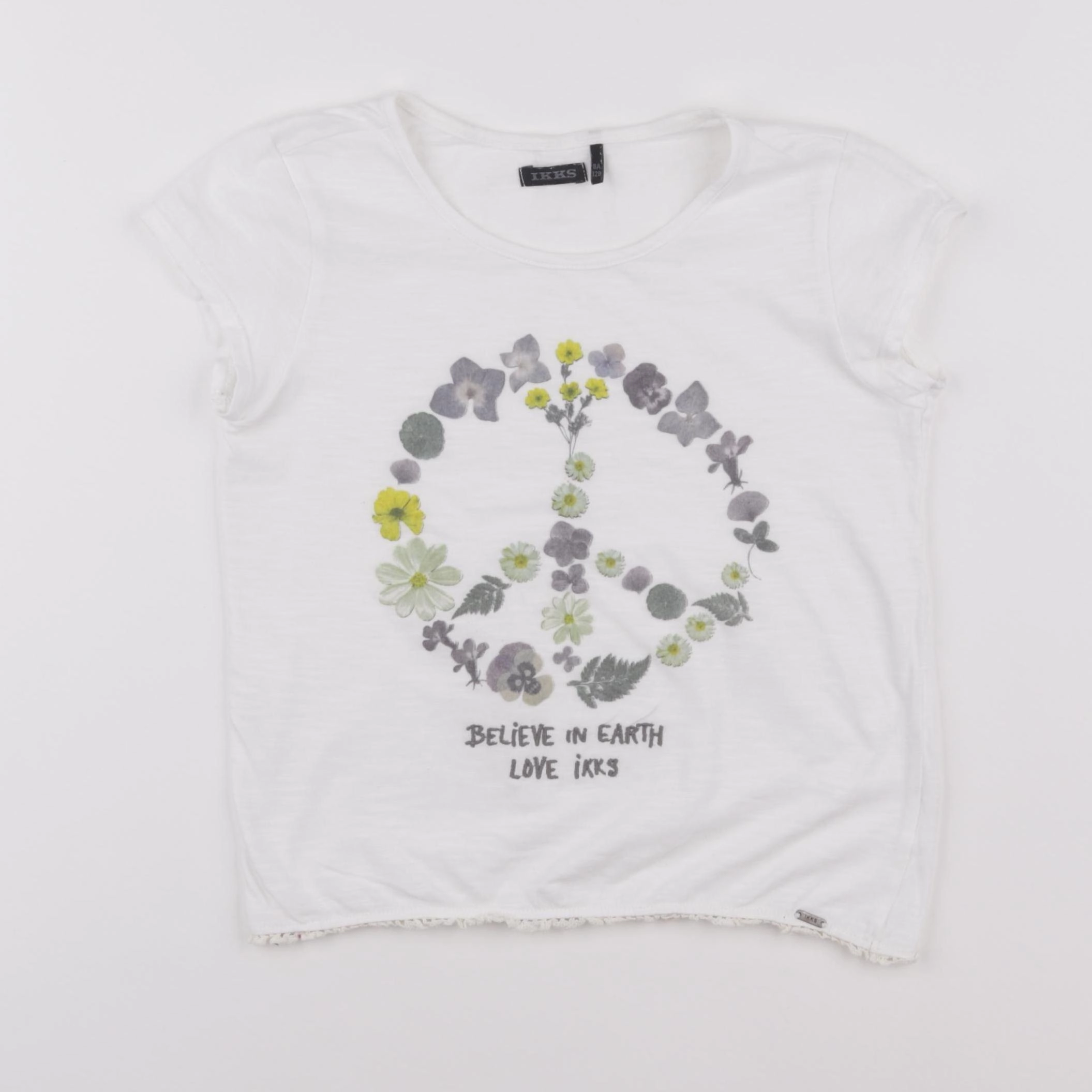 IKKS - tee-shirt blanc - 8 ans