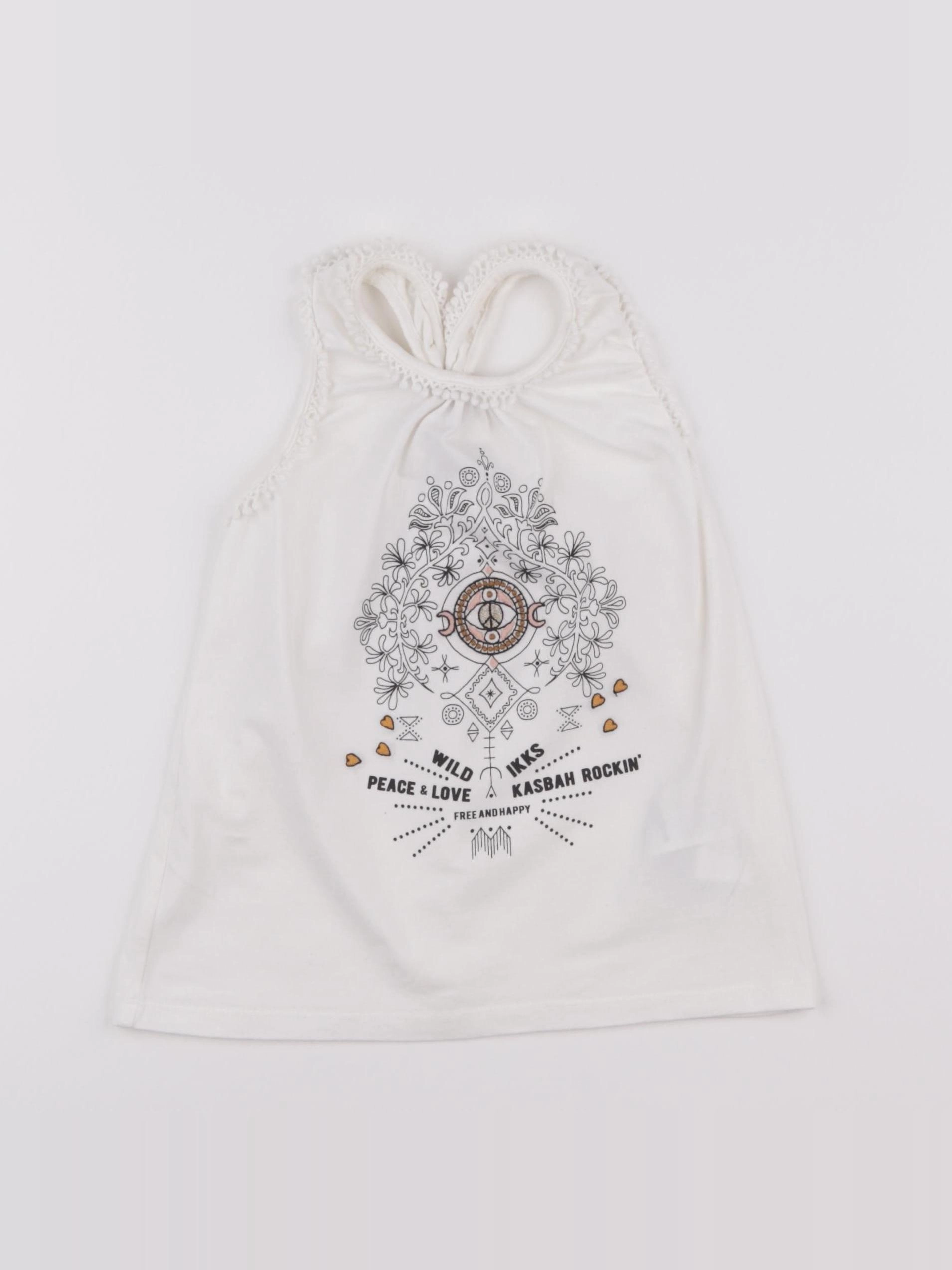 IKKS - débardeur blanc - 8 ans