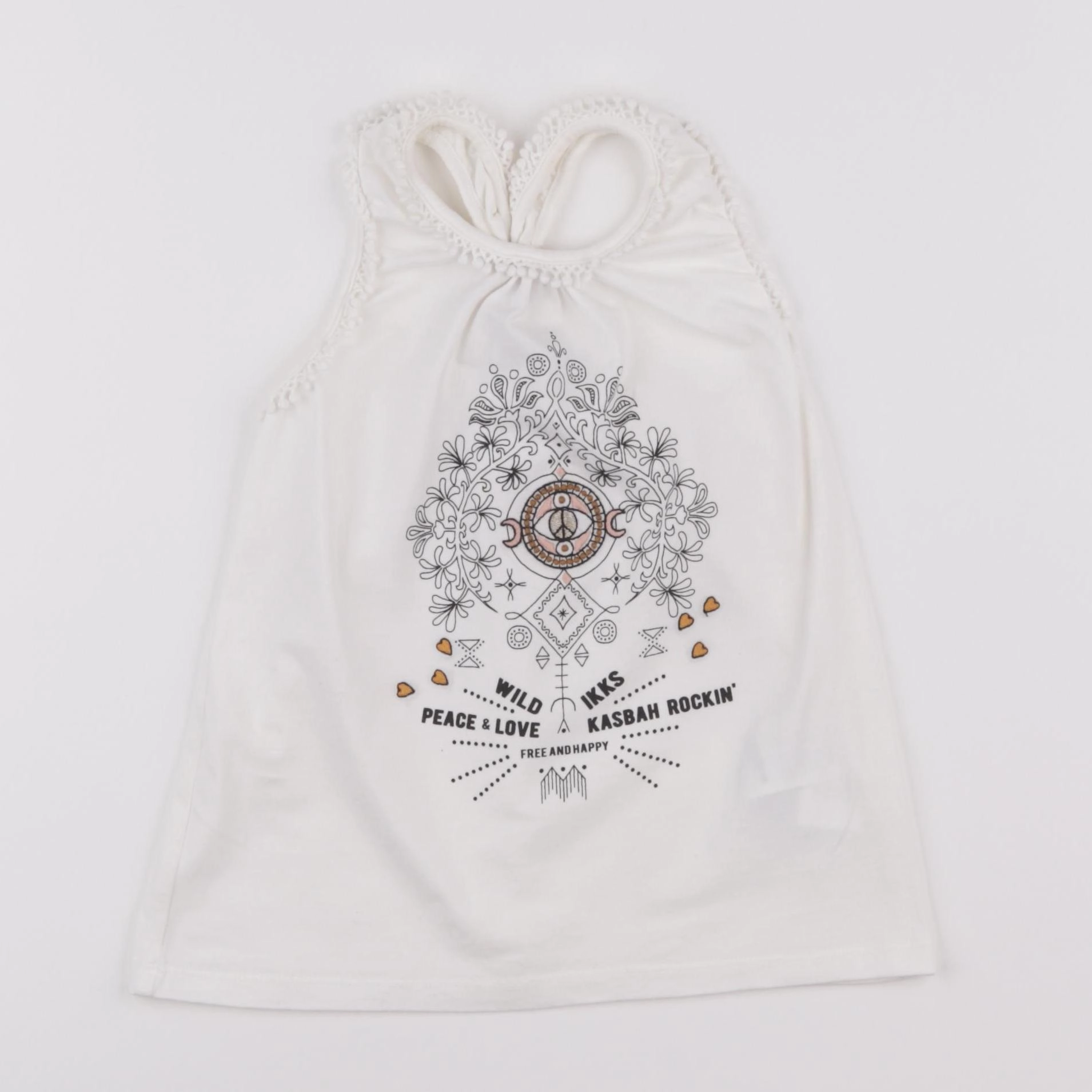 IKKS - débardeur blanc - 8 ans