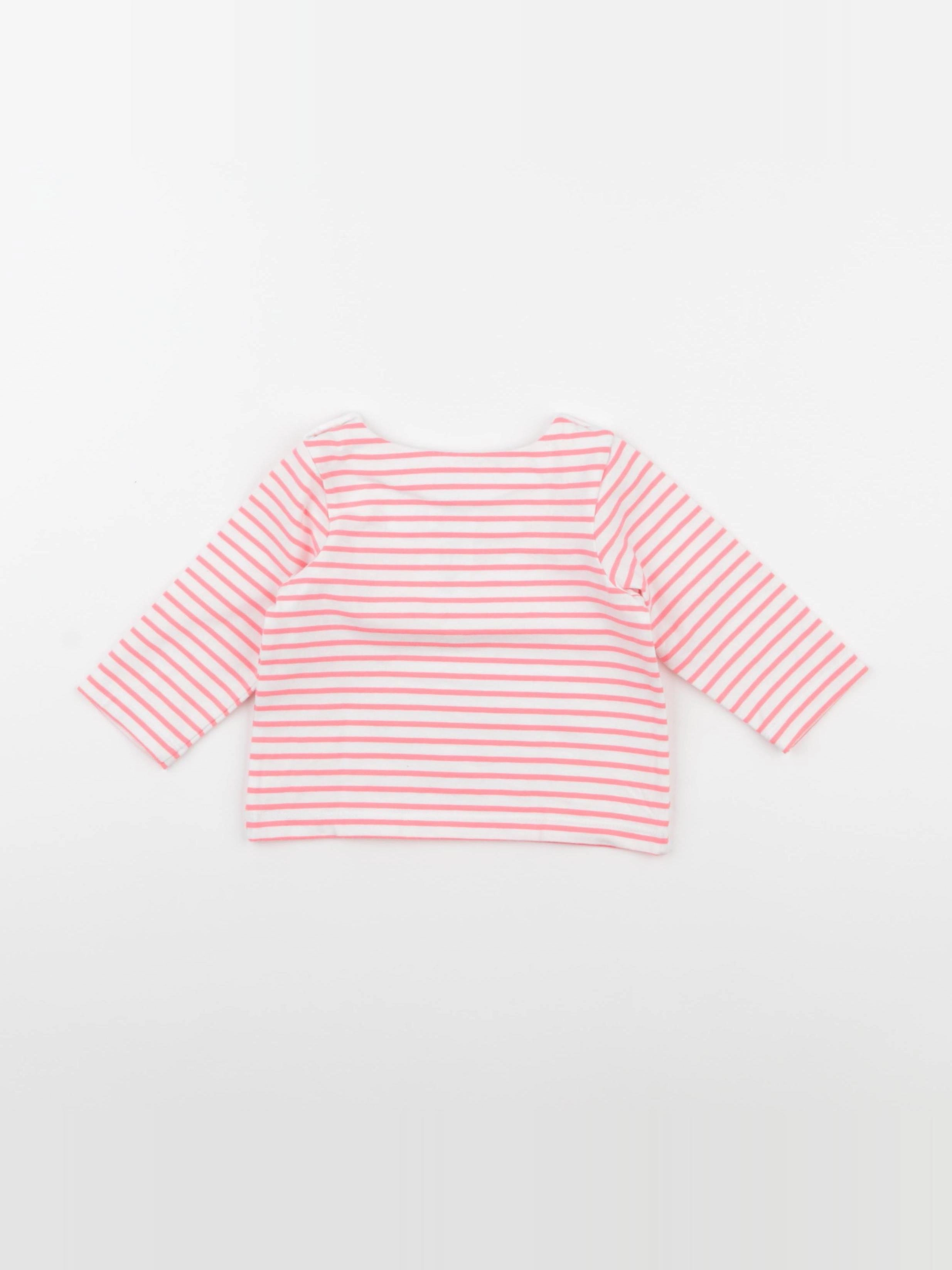 Jacadi - tee-shirt rose fluo - 6 mois