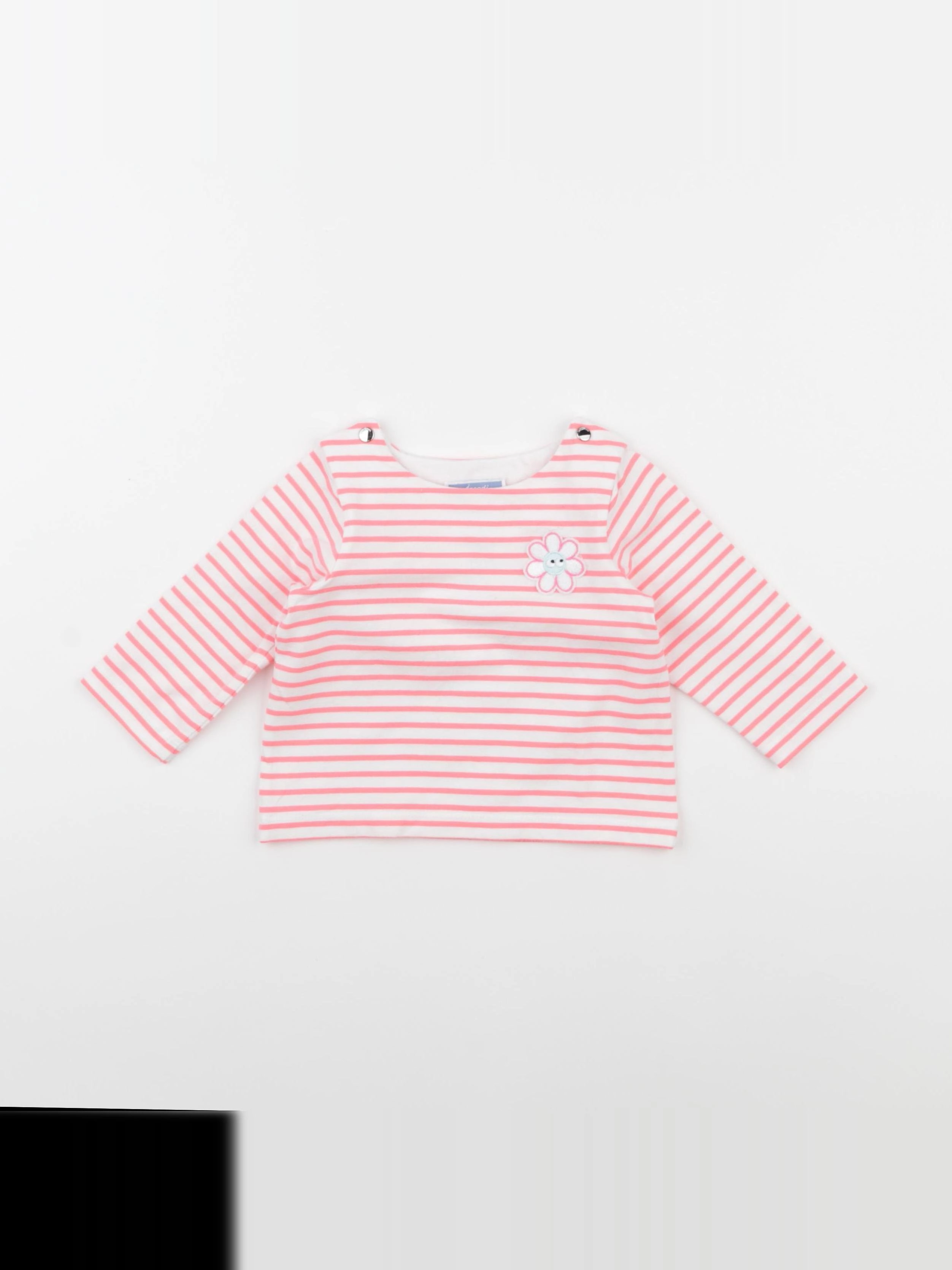 Jacadi - tee-shirt rose fluo - 6 mois