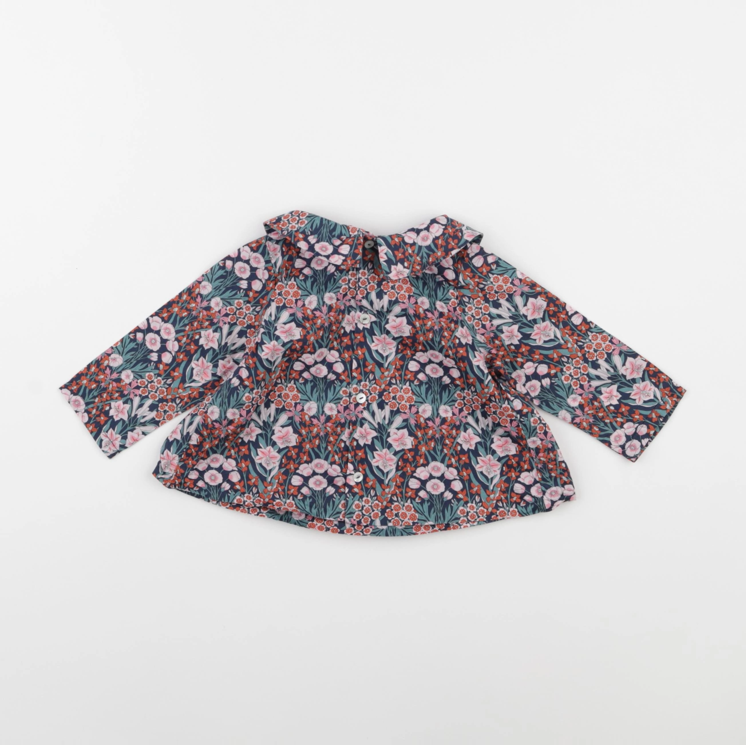 Jacadi - blouse rose, vert - 6 mois