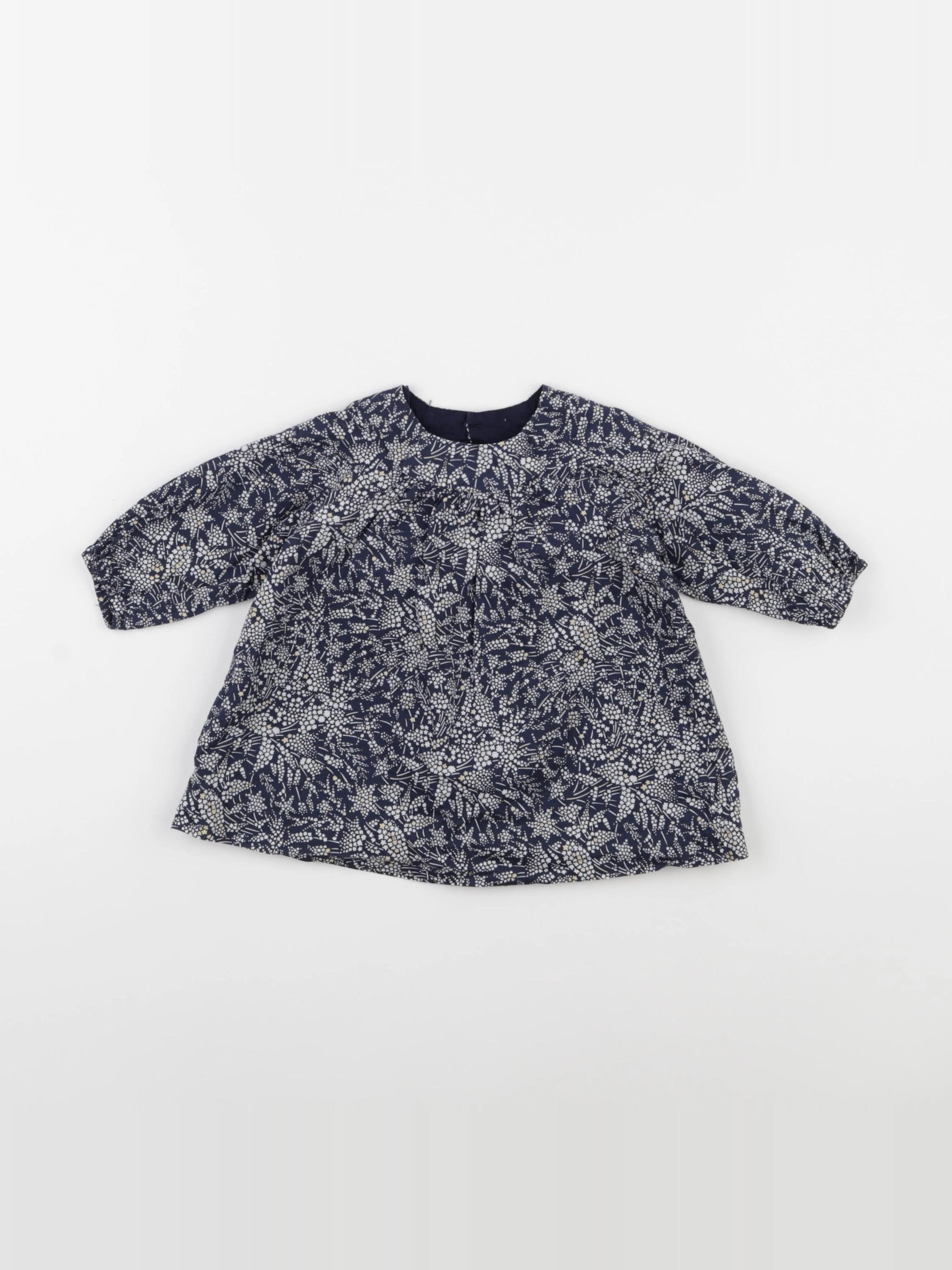 Jacadi - robe liberty bleu - 6 mois
