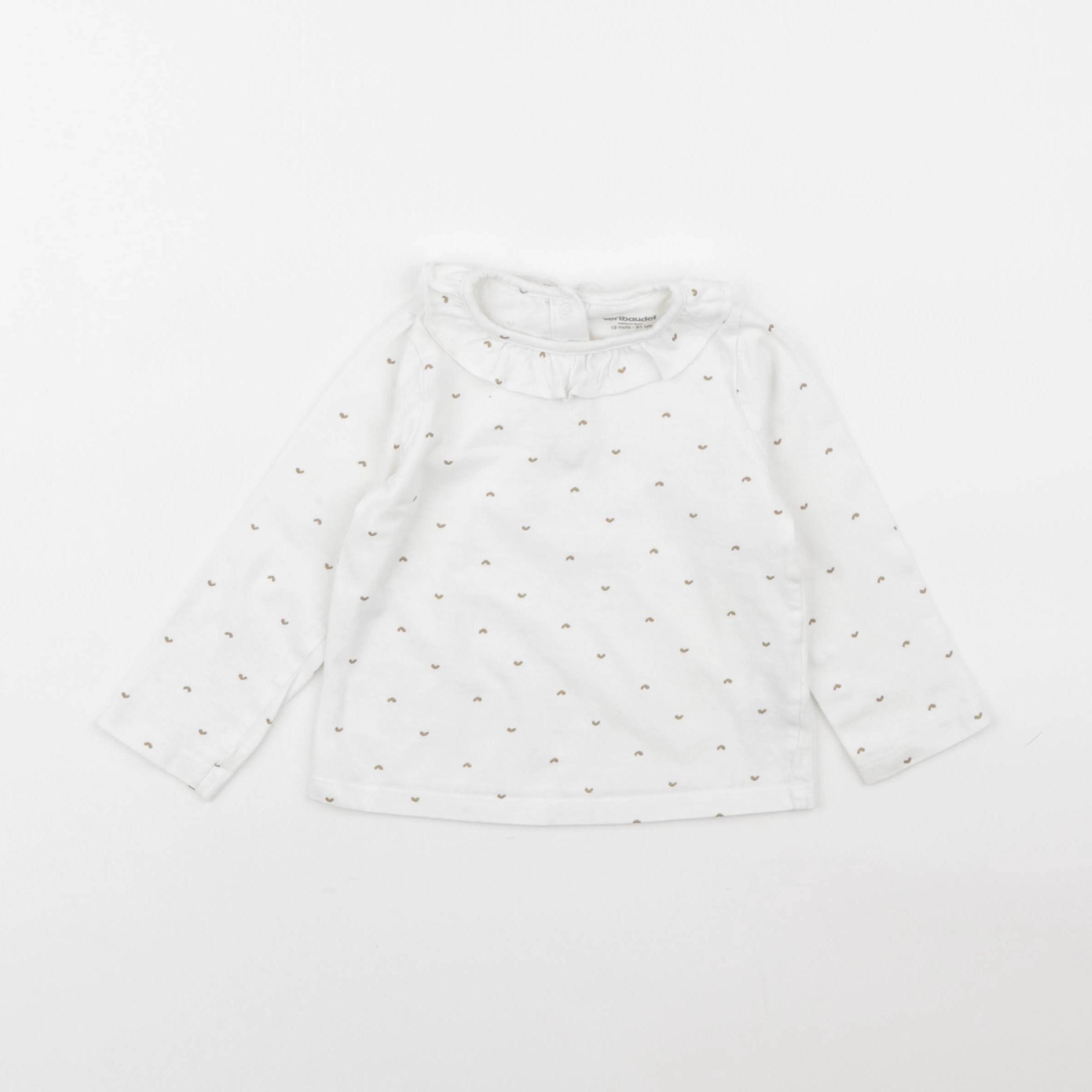 Vertbaudet - tee-shirt blanc - 18 mois