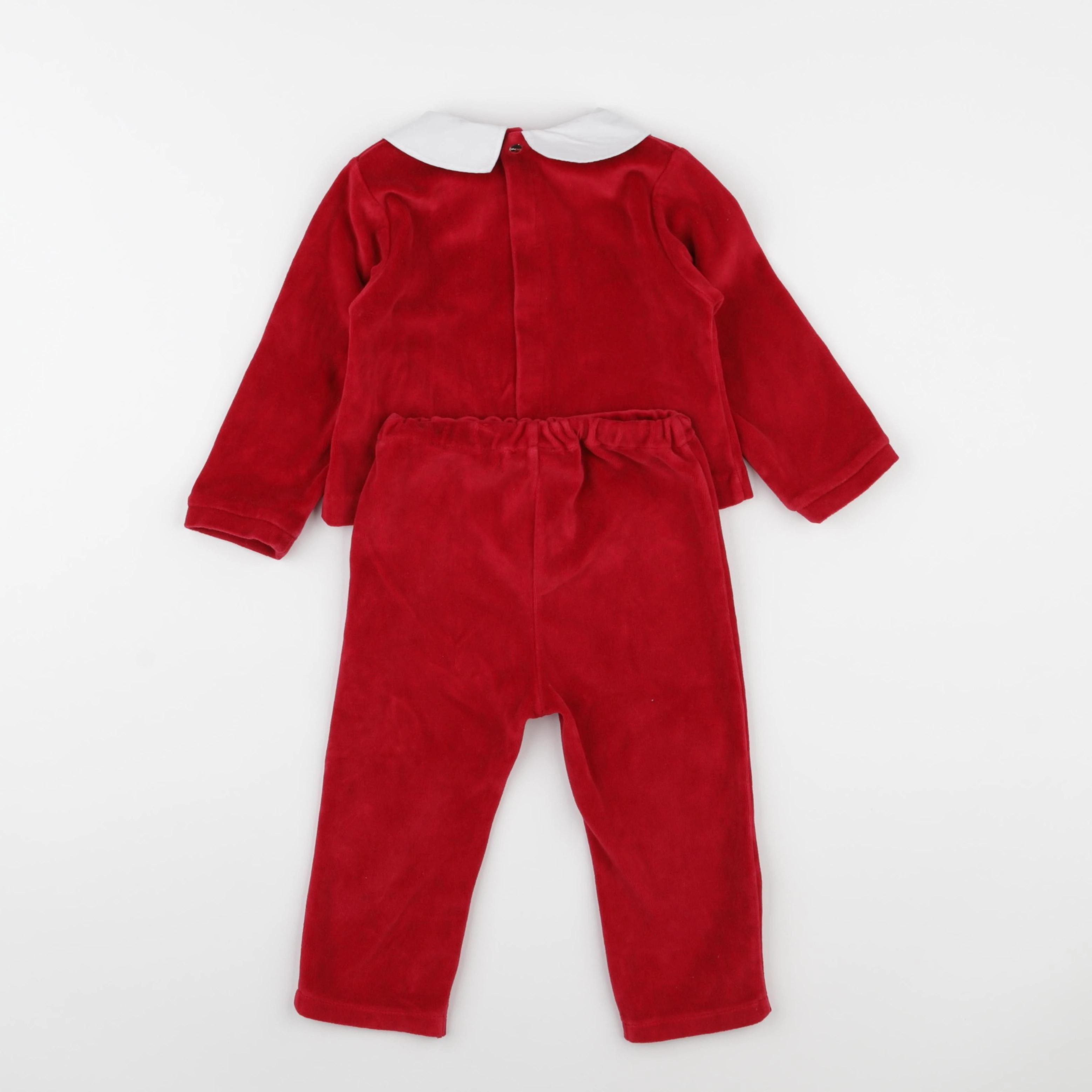 Jacadi - pyjama velours rouge - 24 mois