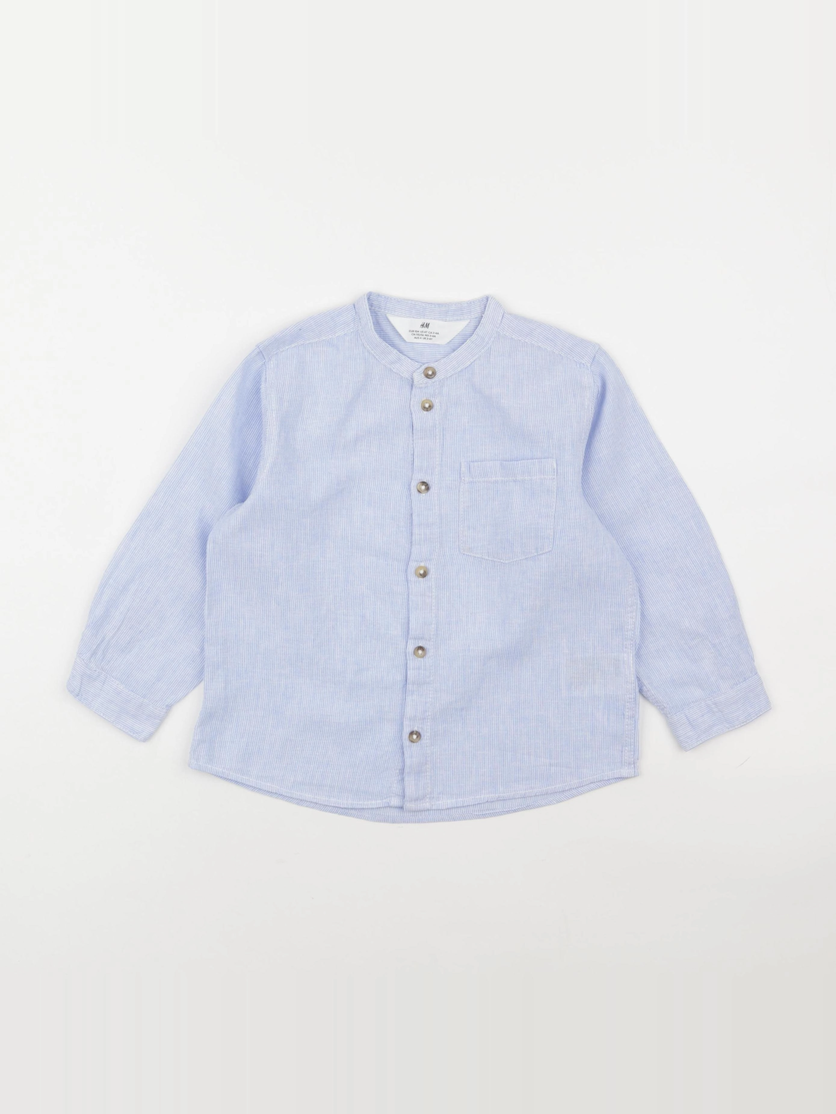 H&M - chemise bleu - 3/4 ans