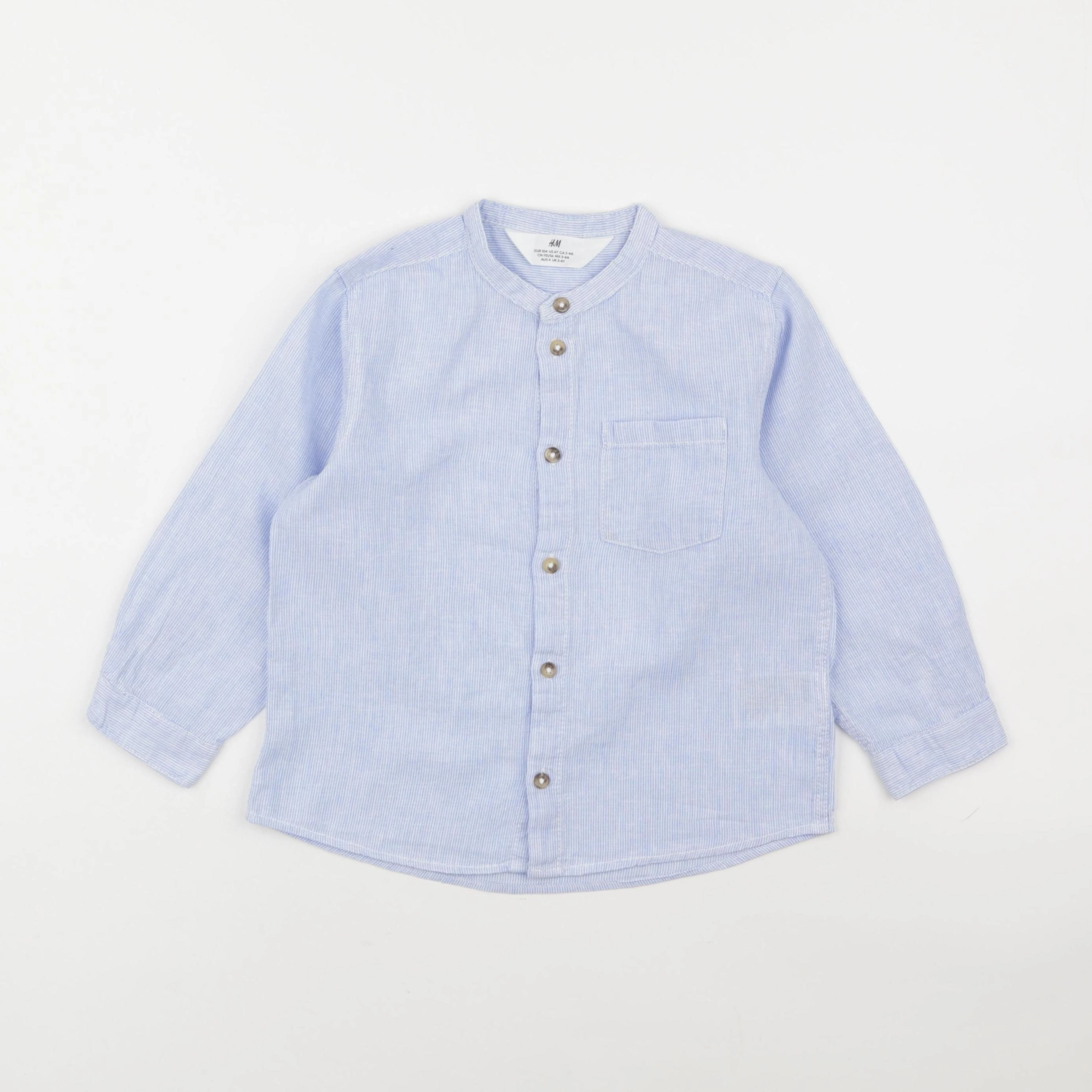 H&M - chemise bleu - 3/4 ans