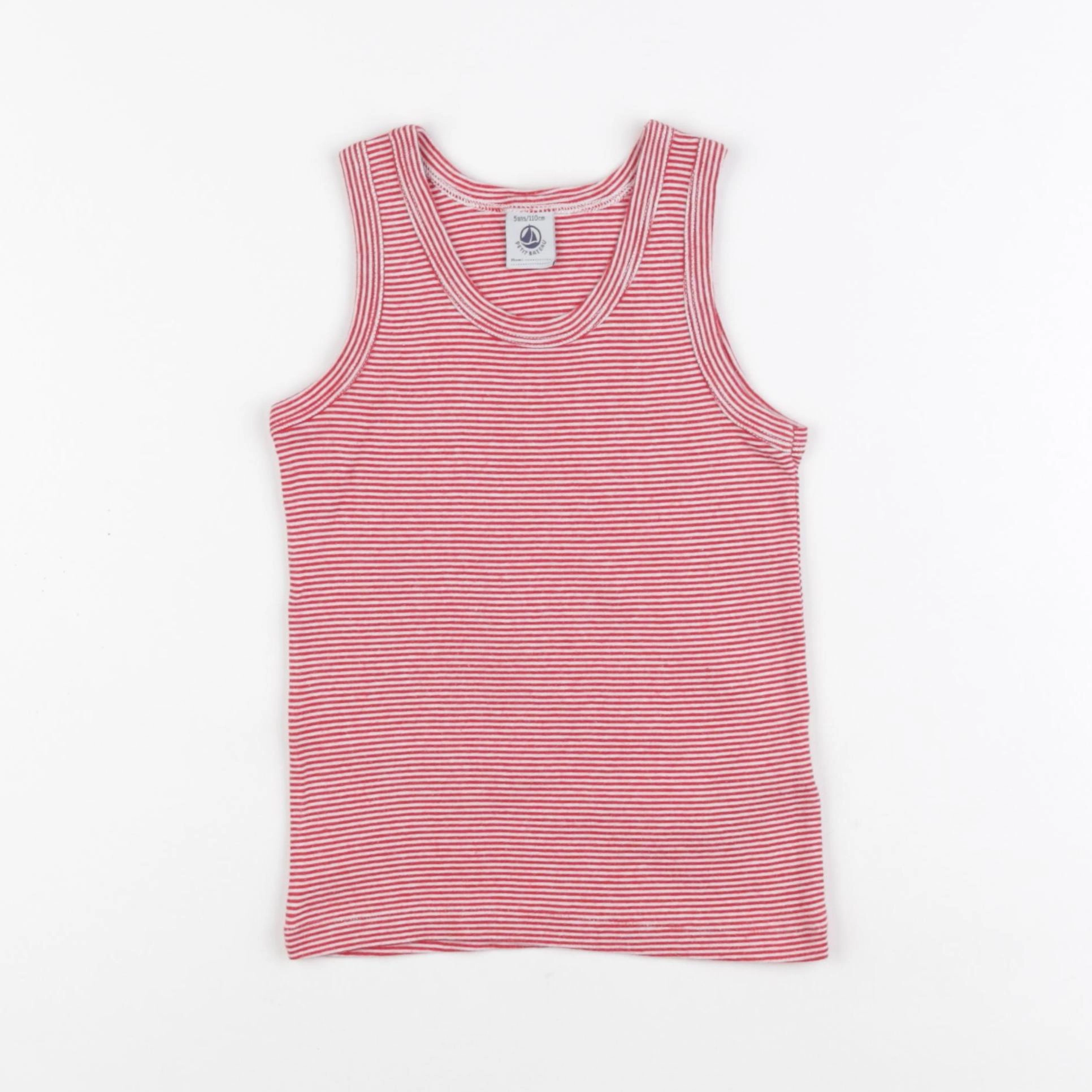 Petit Bateau - maillot de corps rouge - 5 ans