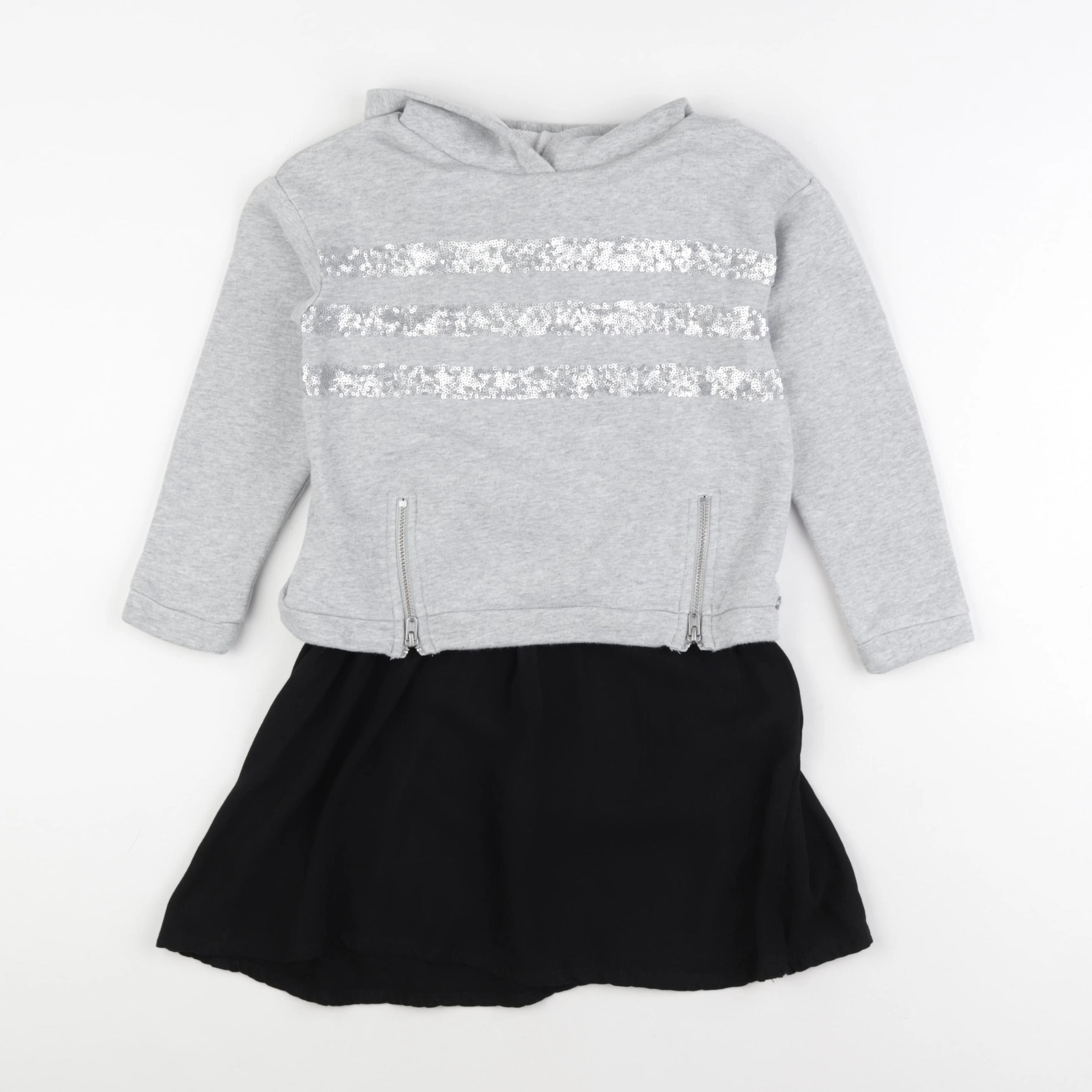 IKKS - robe gris - 8 ans