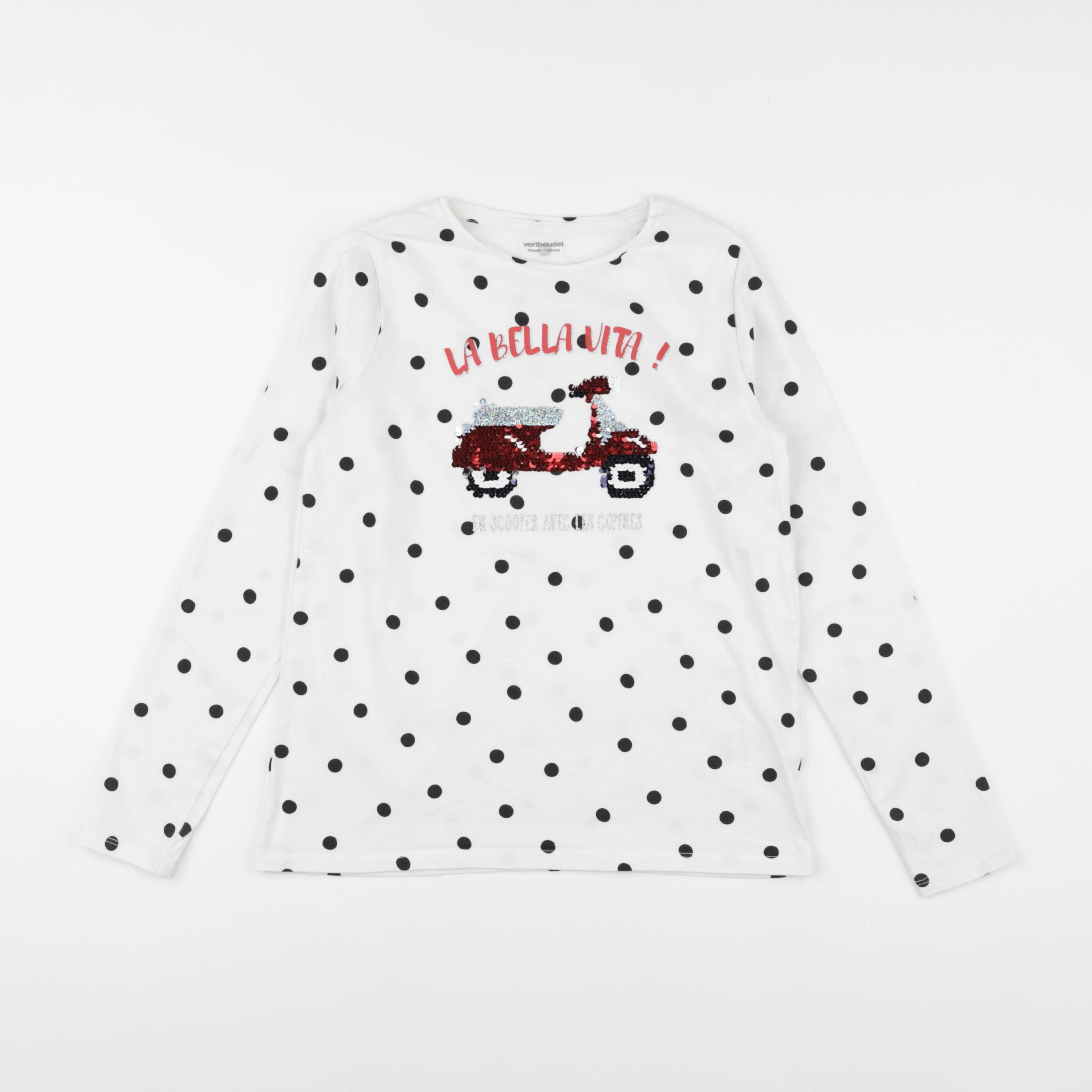 Vertbaudet - tee-shirt blanc - 10 ans