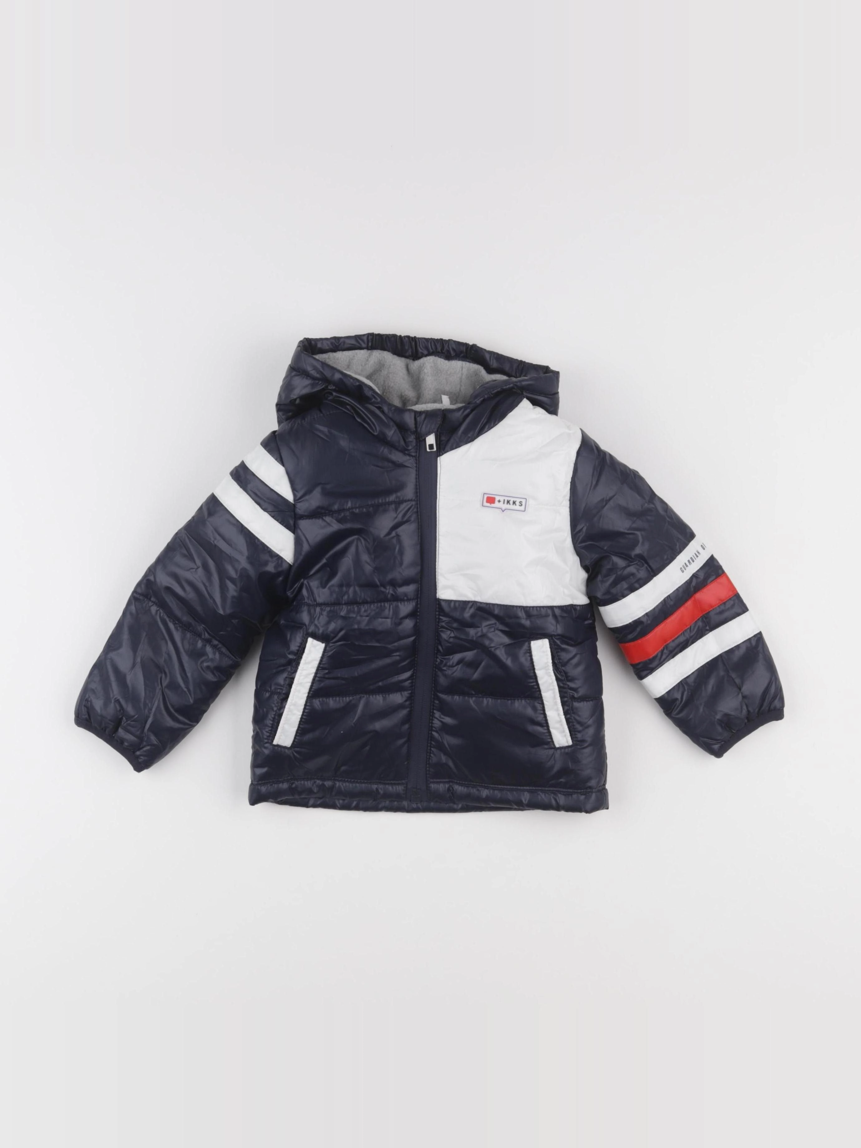 IKKS - doudoune bleu, blanc - 18 mois