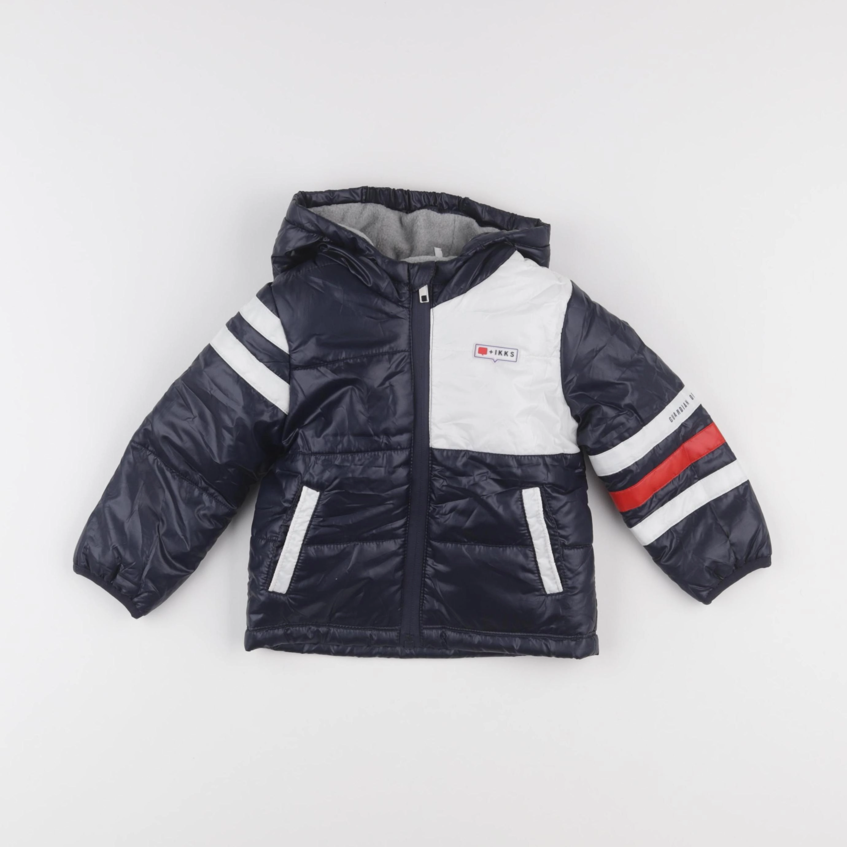 IKKS - doudoune bleu, blanc - 18 mois