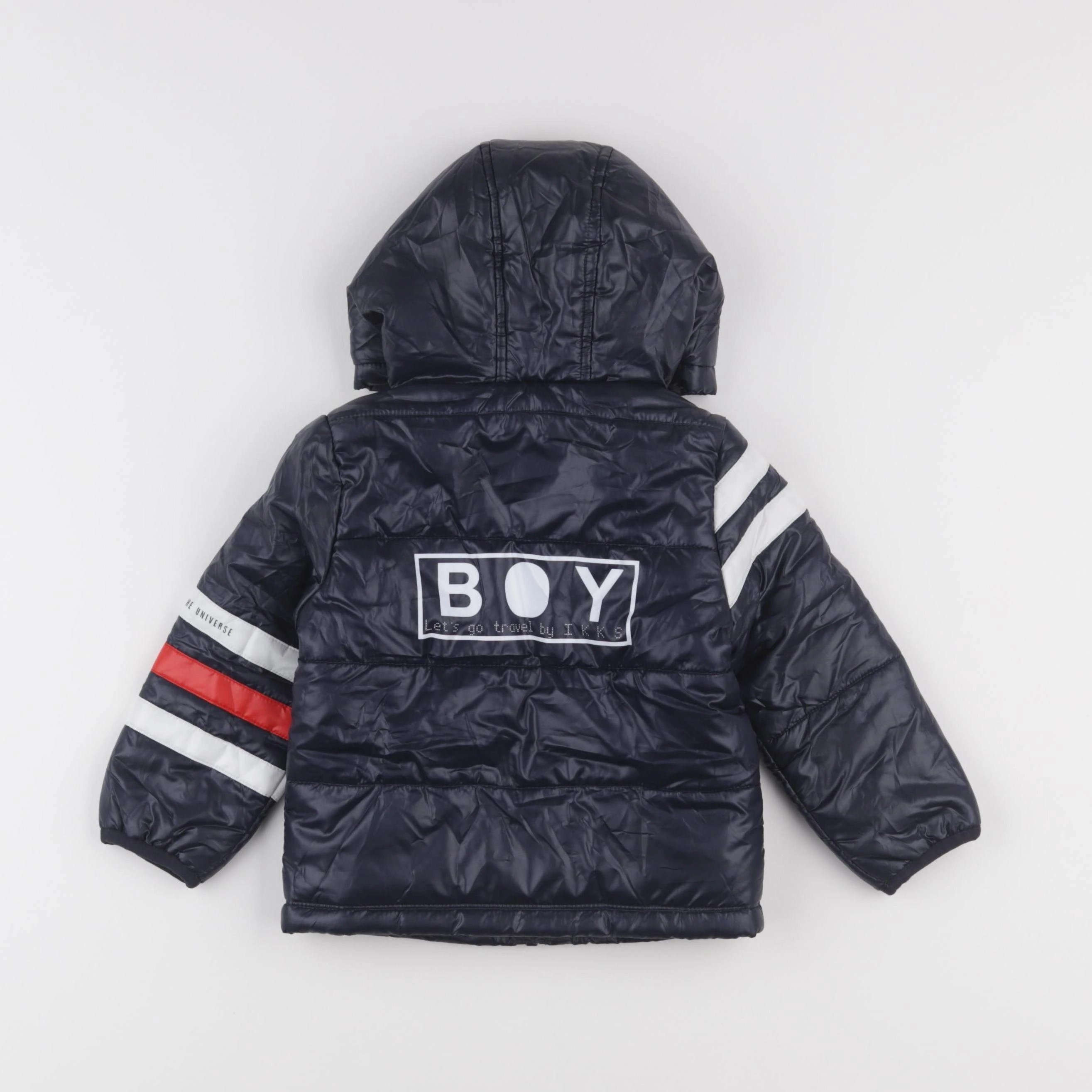 IKKS - doudoune bleu, blanc - 18 mois