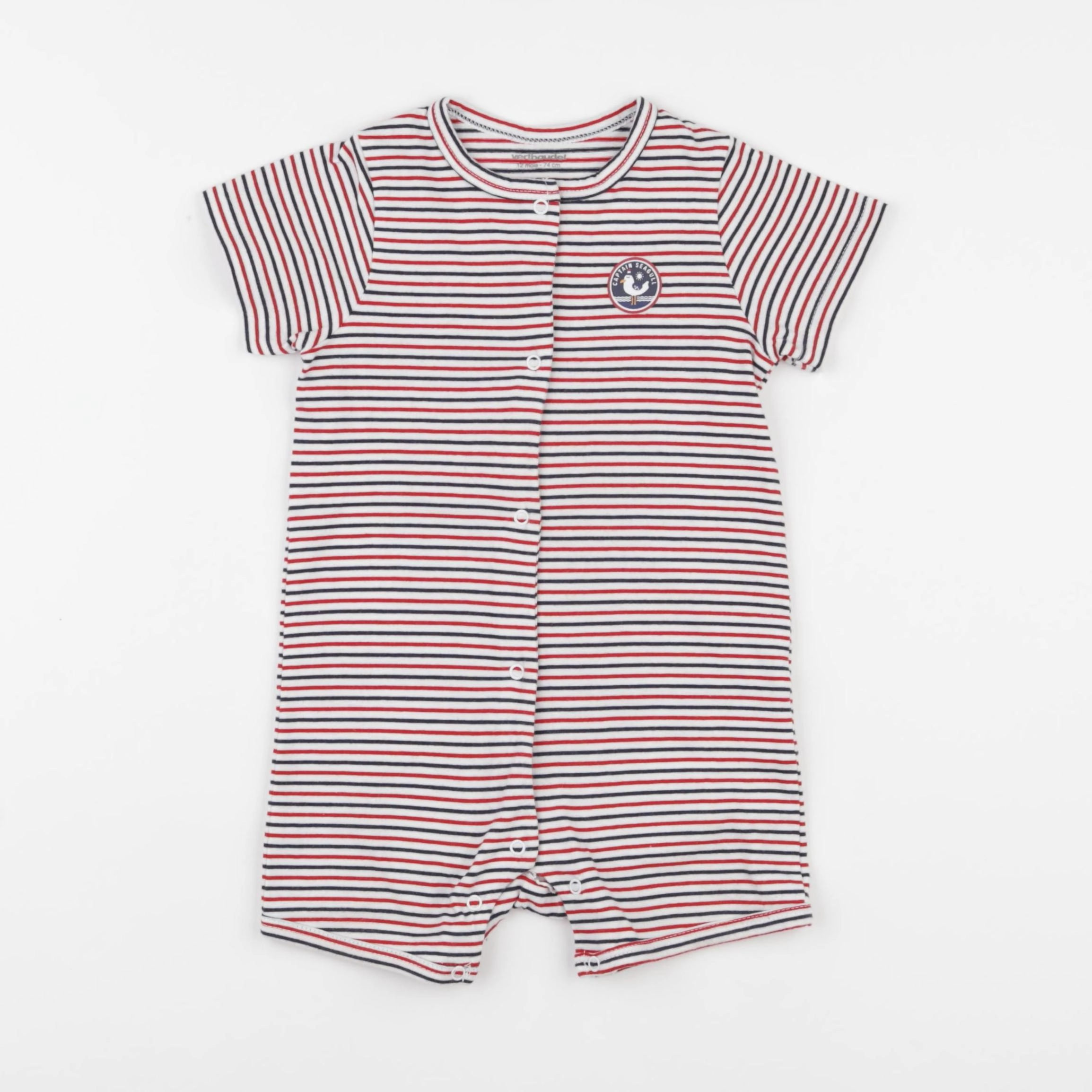 Vertbaudet - pyjama coton rouge - 12 mois