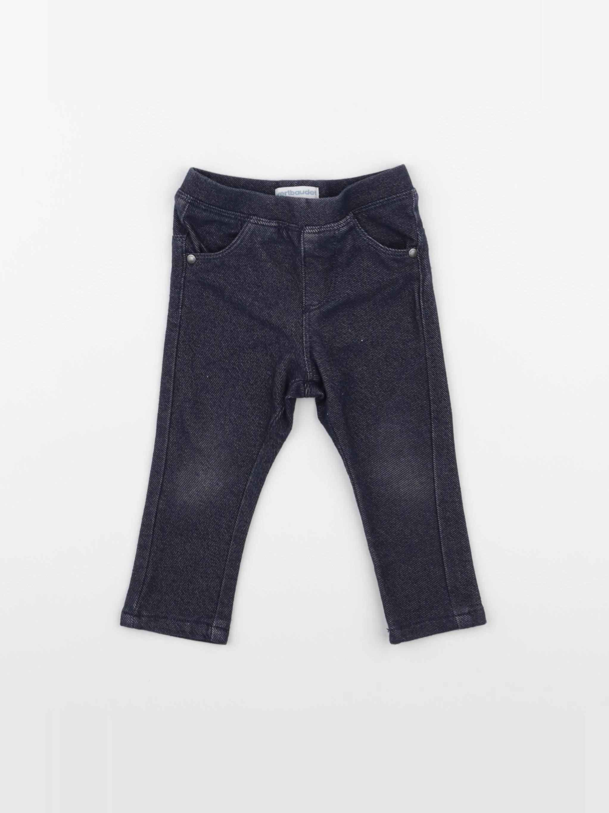 Vertbaudet - jegging bleu - 9 mois