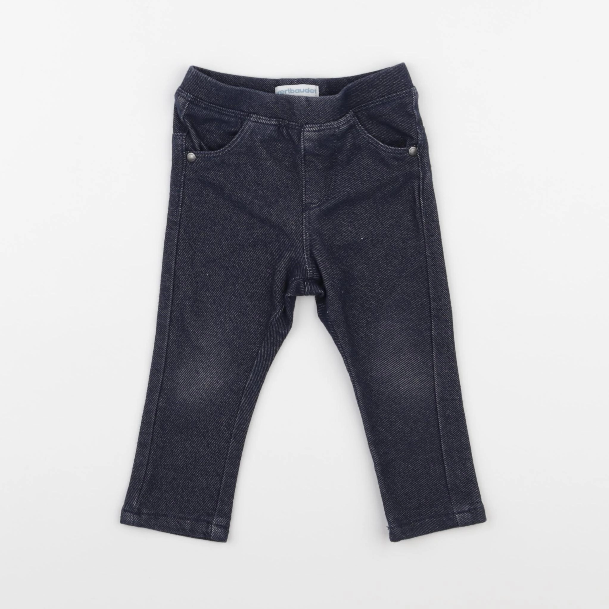 Vertbaudet - jegging bleu - 9 mois