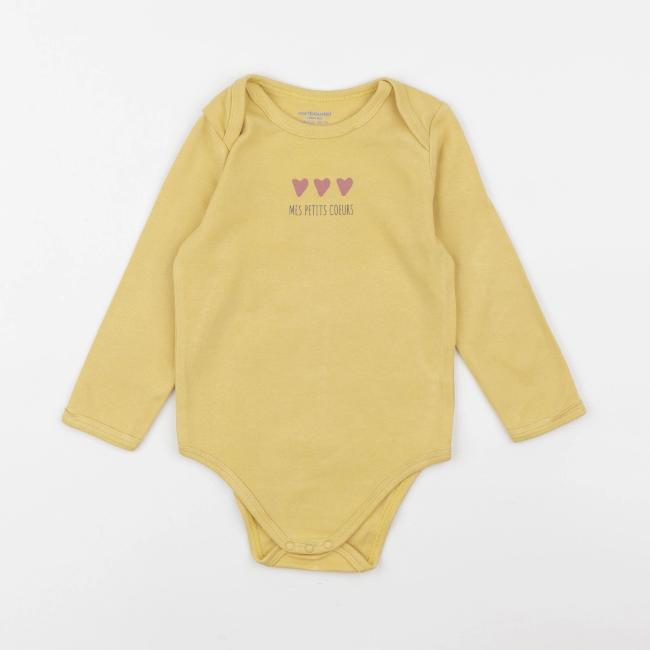 Vertbaudet - body jaune - 24 mois