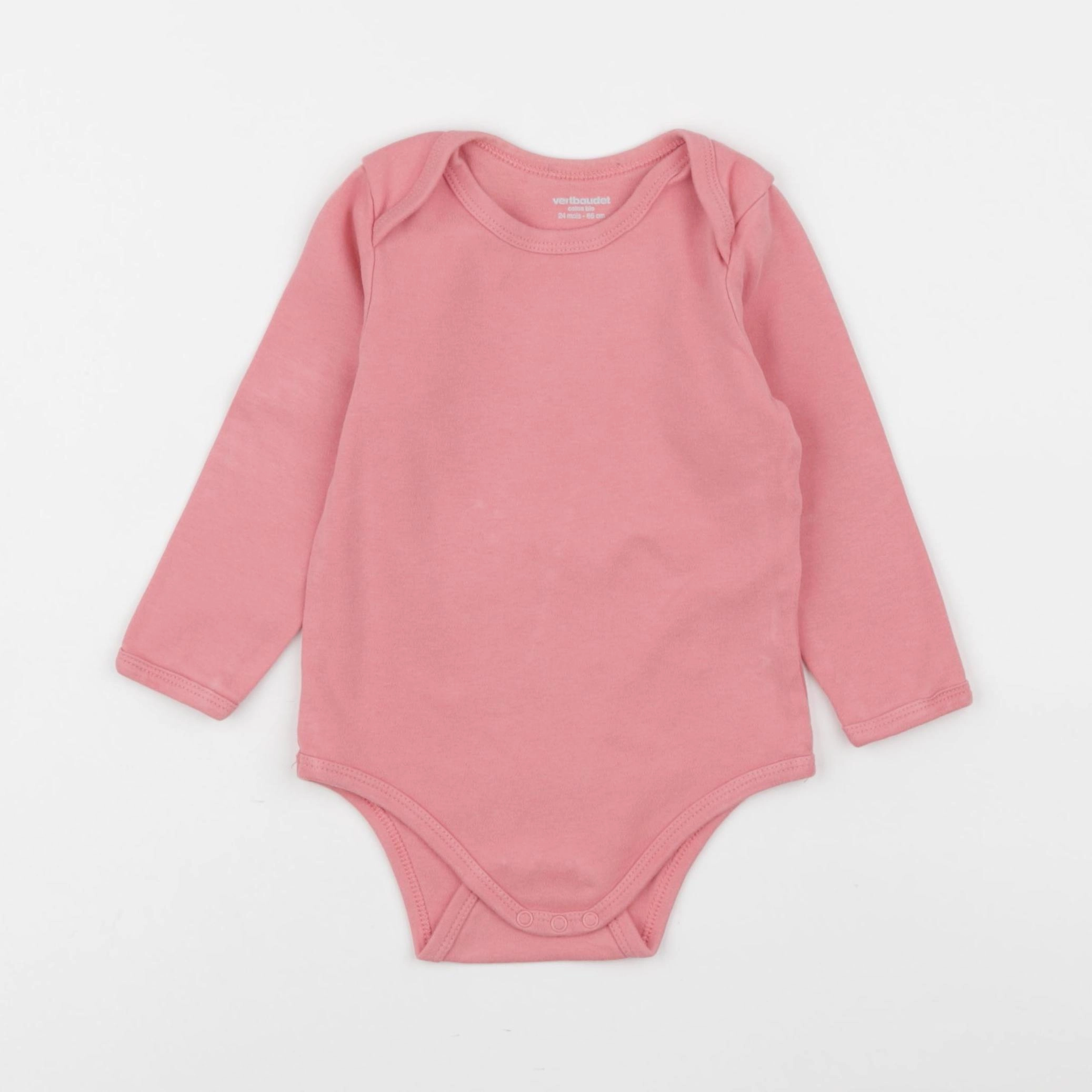 Vertbaudet - body rose - 24 mois