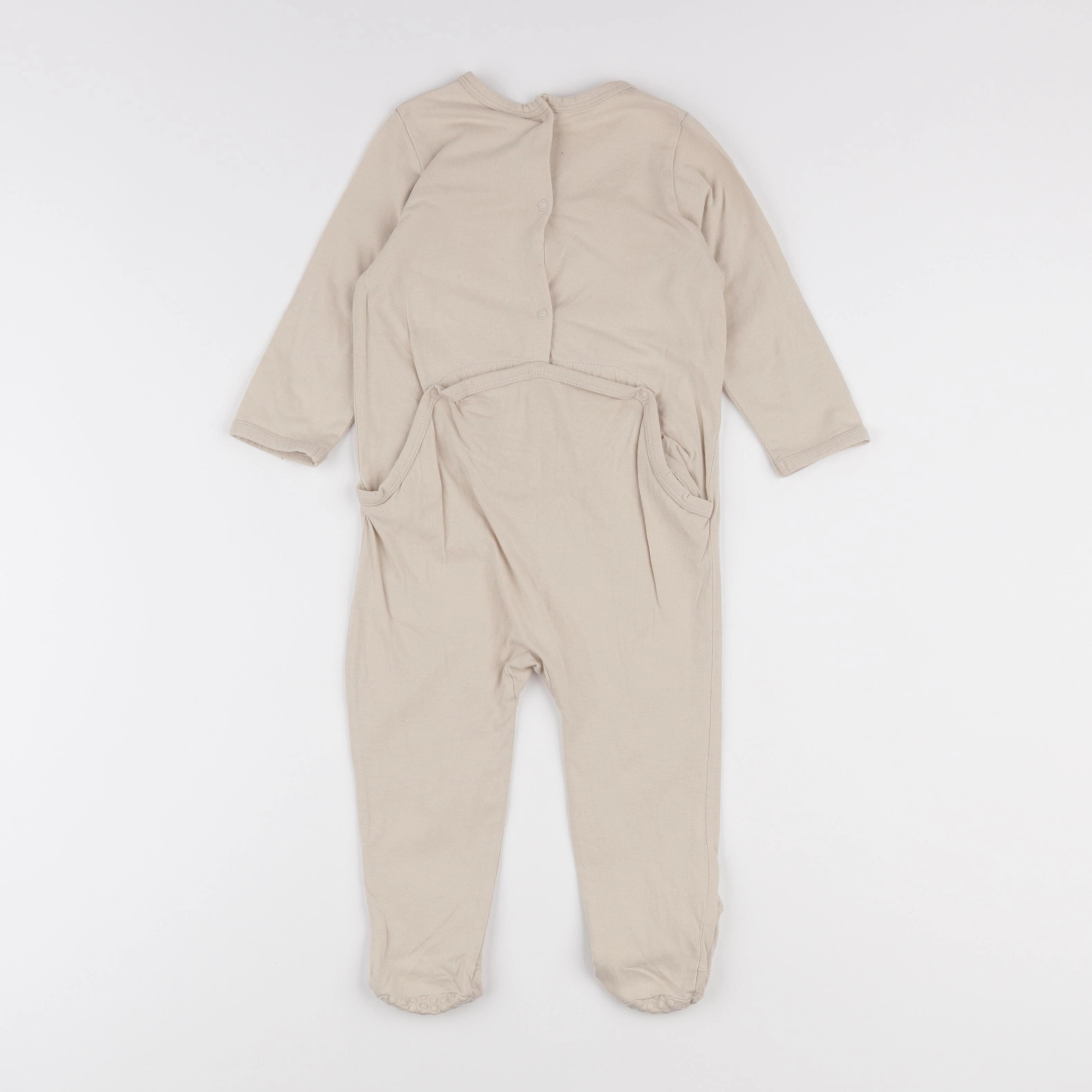 Vertbaudet - pyjama coton beige - 18 mois