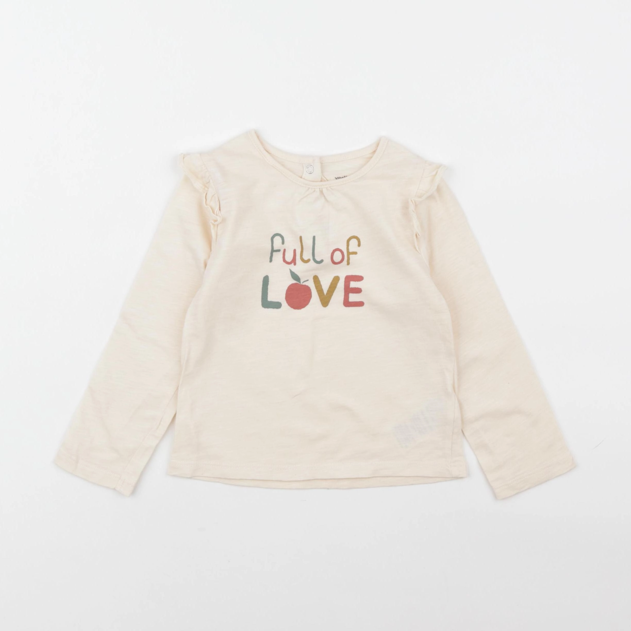 Vertbaudet - tee-shirt beige - 24 mois
