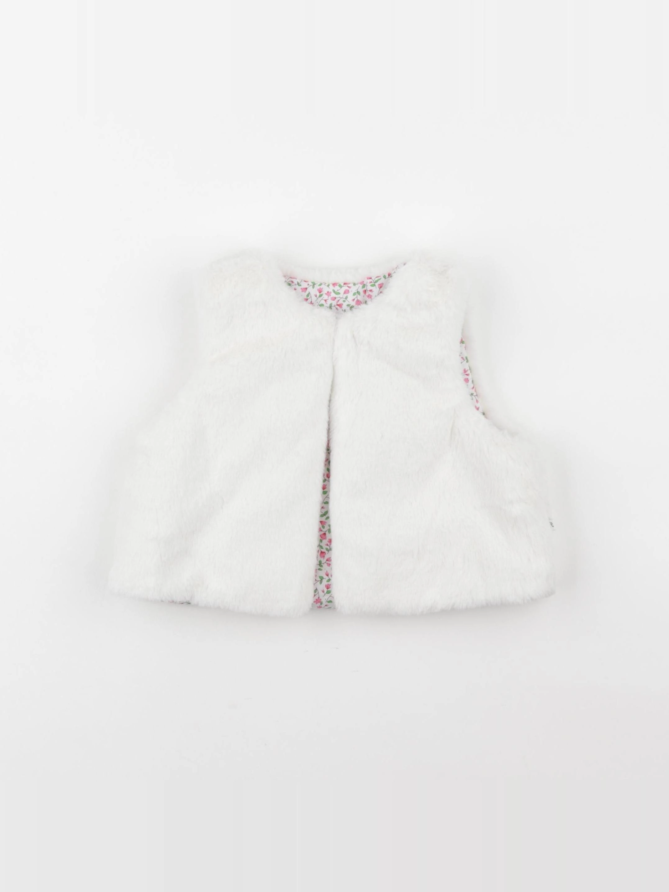 Cadet Rousselle - gilet réversible beige - 24 mois
