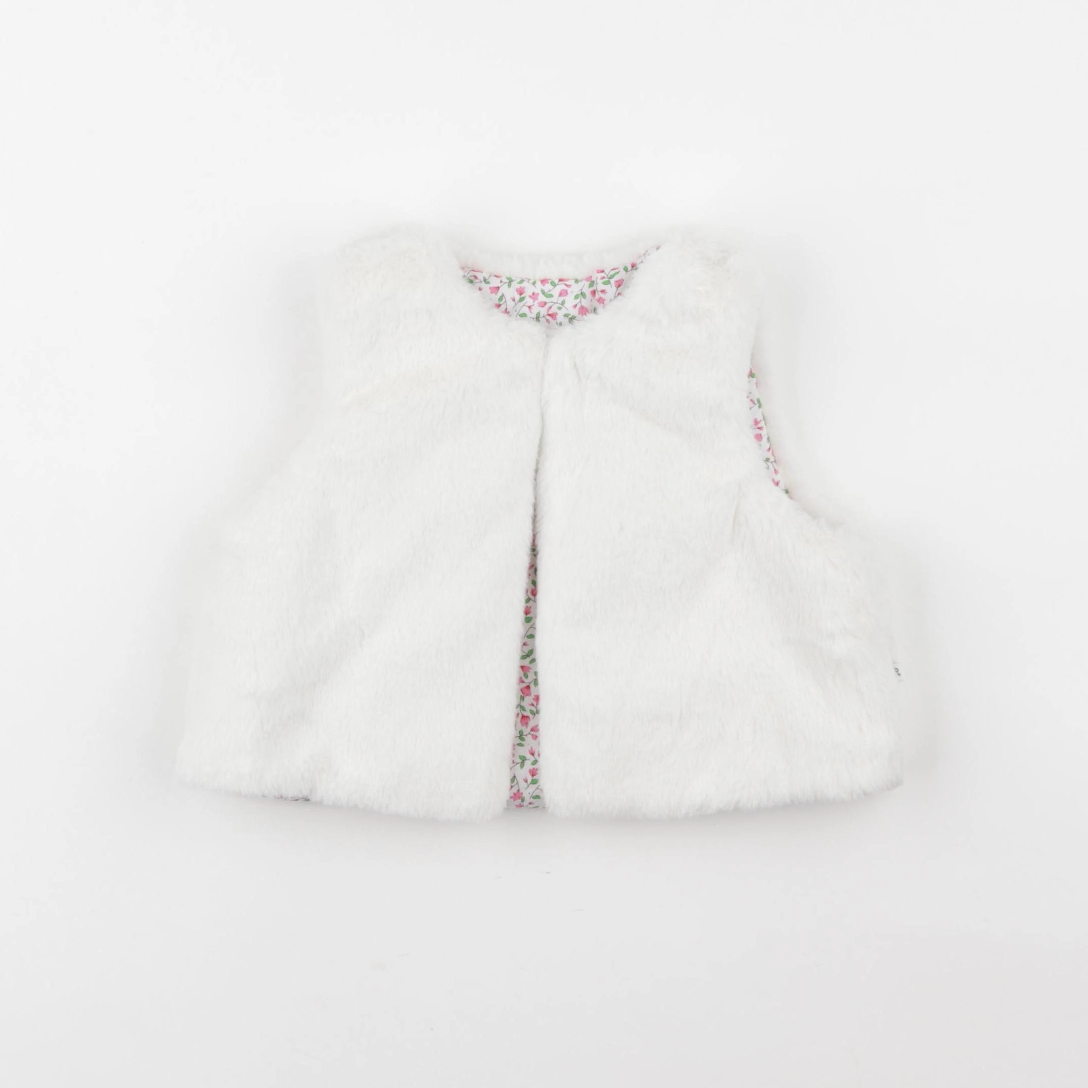 Cadet Rousselle - gilet réversible beige - 24 mois