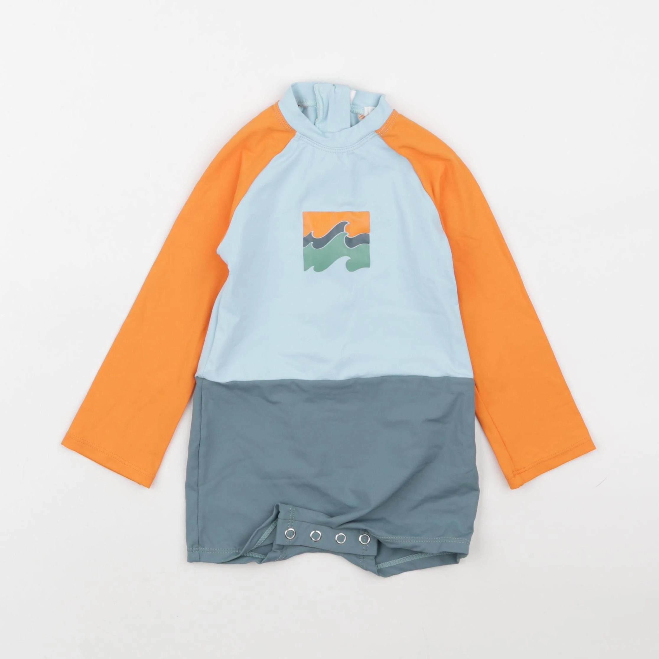 Boutchou - combi de bain bleu, orange - 18 mois