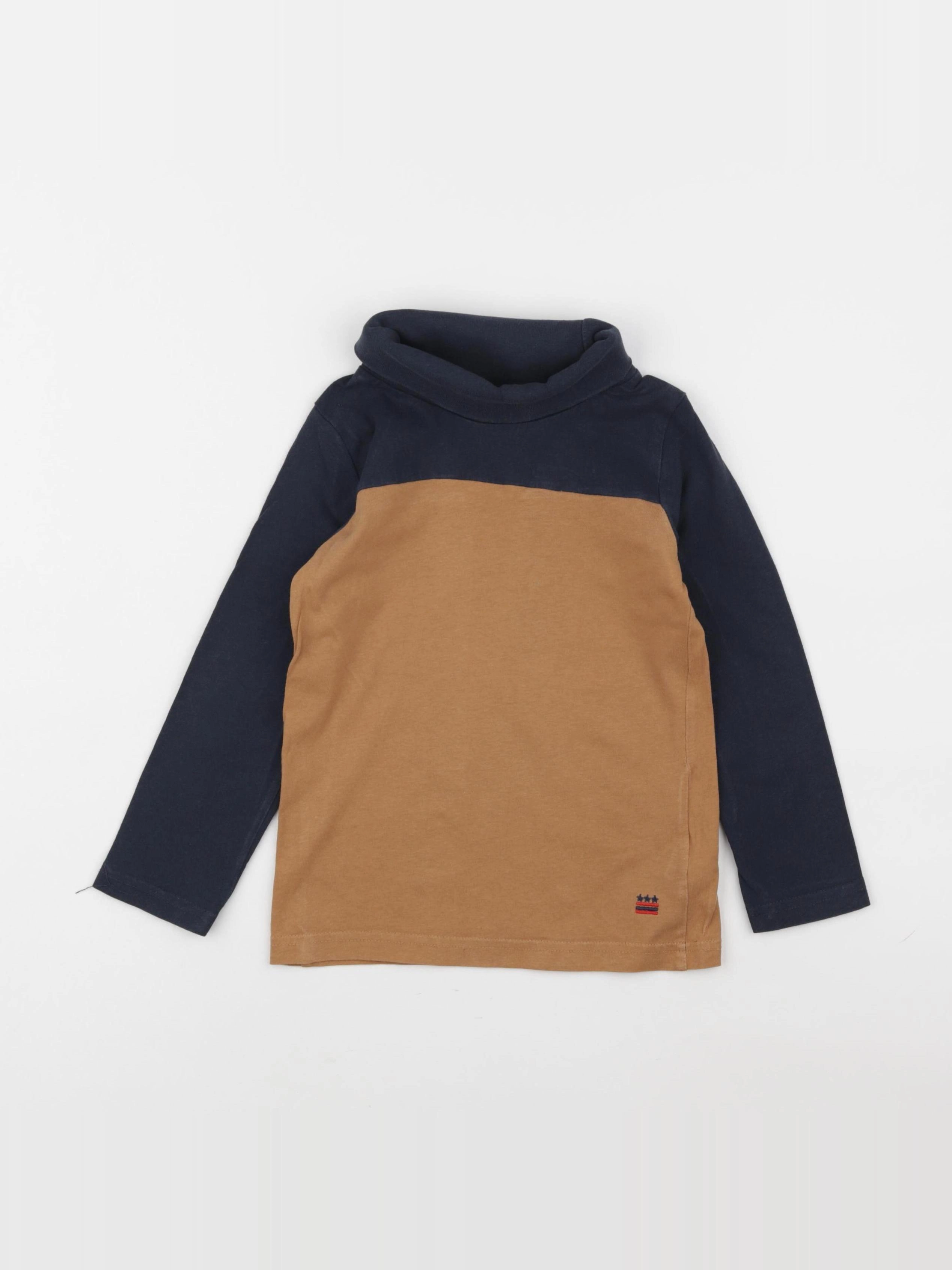 Tape à l'oeil - sous-pull bleu, marron - 4 ans