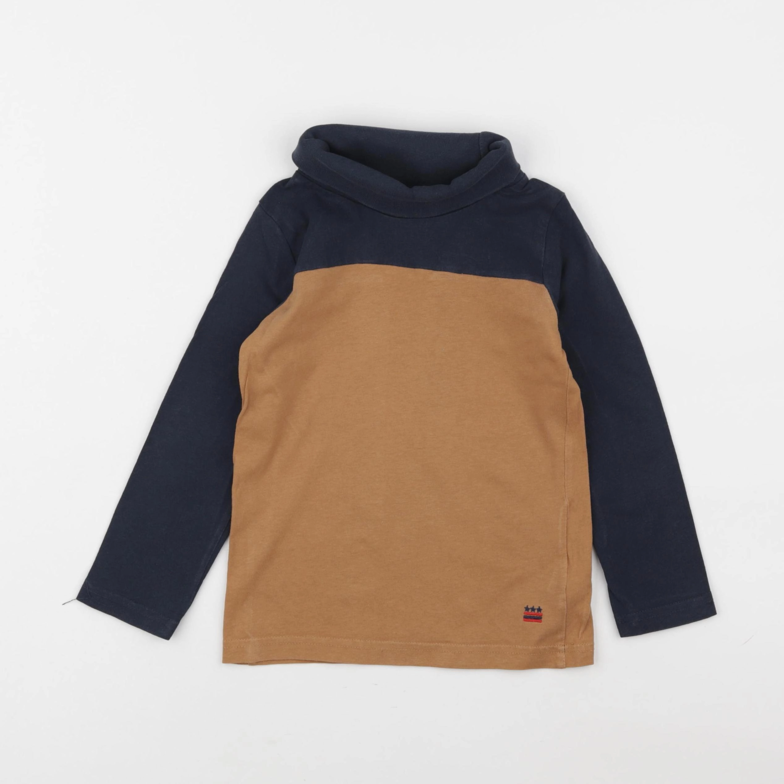 Tape à l'oeil - sous-pull bleu, marron - 4 ans