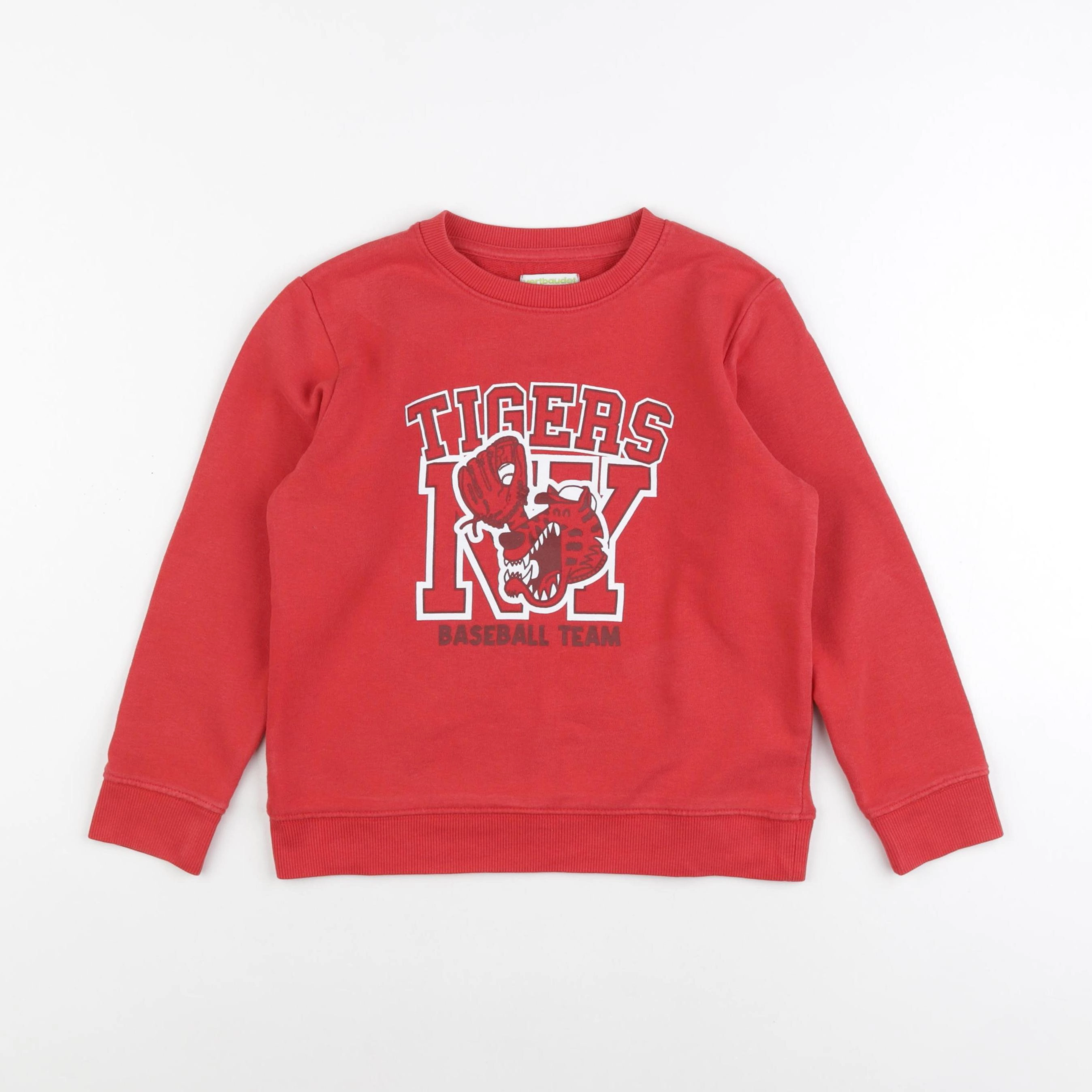 Vertbaudet - sweat rouge - 8 ans