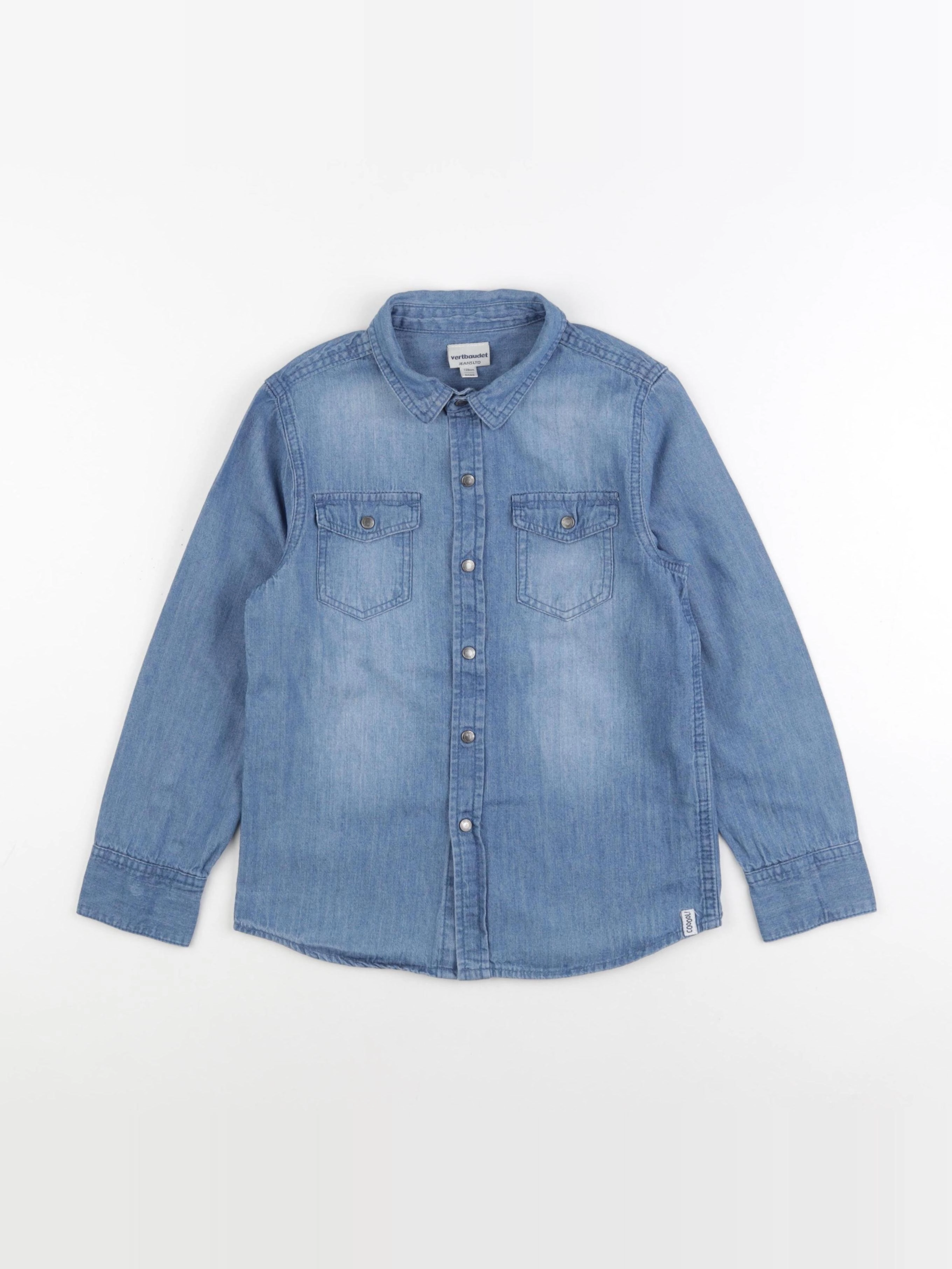 Vertbaudet - chemise bleu - 8 ans