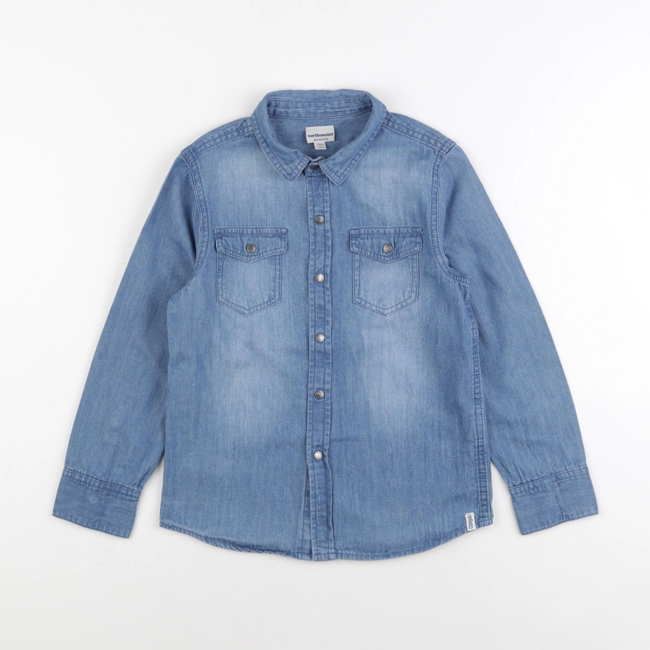 Vertbaudet - chemise bleu - 8 ans