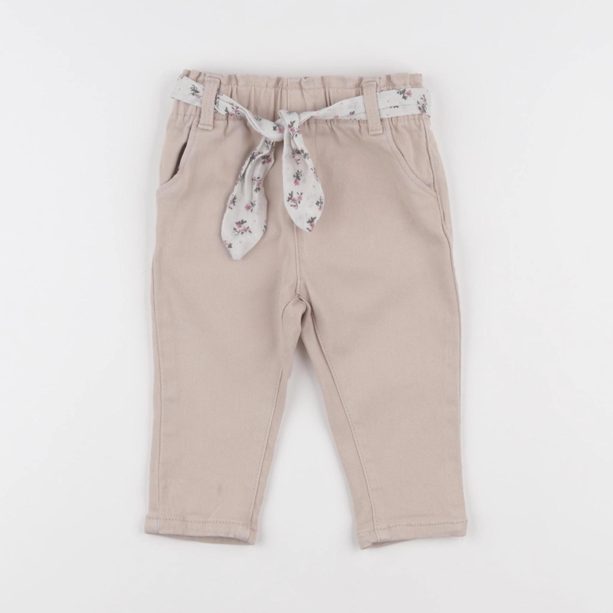 Vertbaudet - jean beige - 12 mois