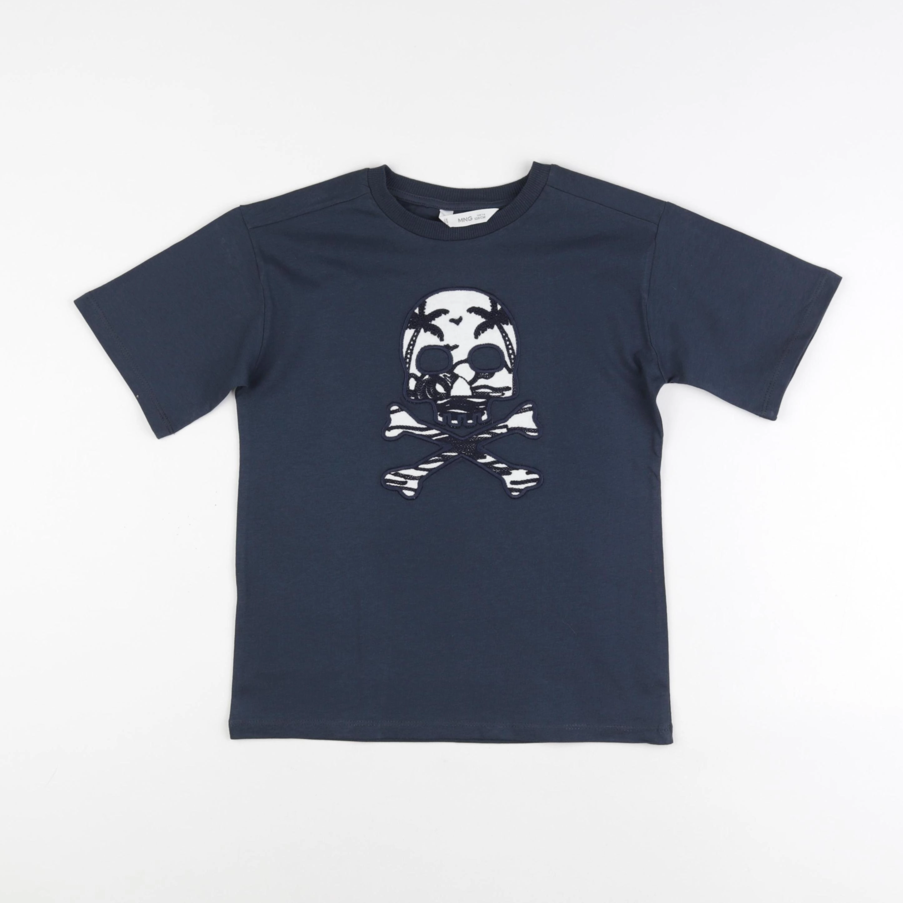 Mango - tee-shirt bleu - 7/8 ans