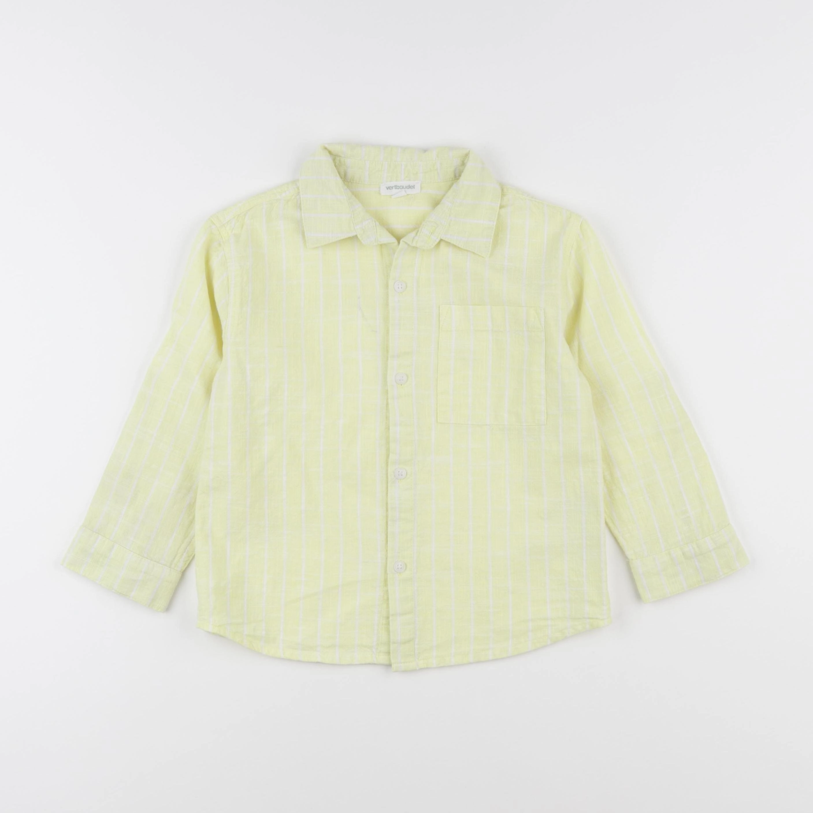 Vertbaudet - chemise jaune - 6 ans
