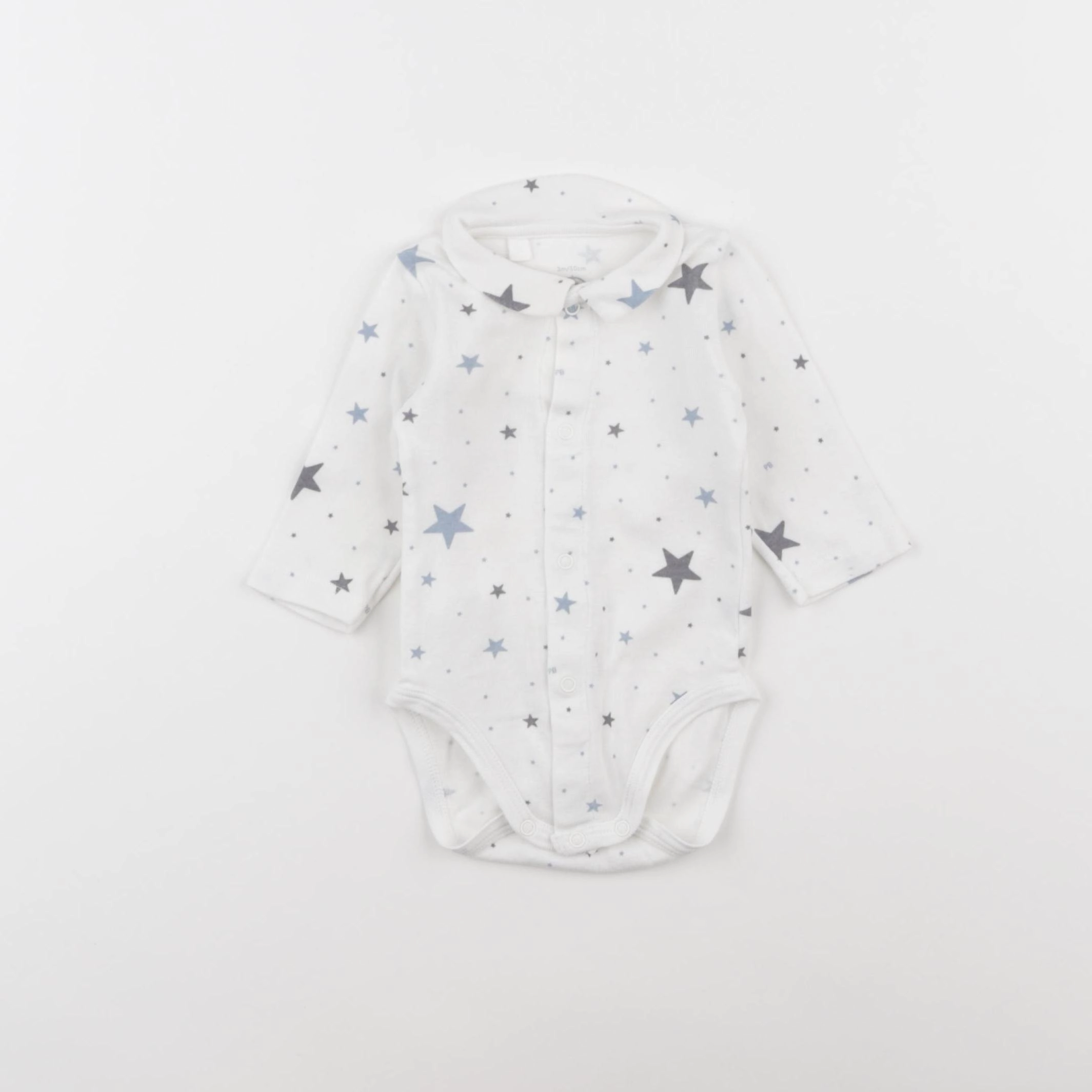 Petit Bateau - body à col multicolore - 3 mois