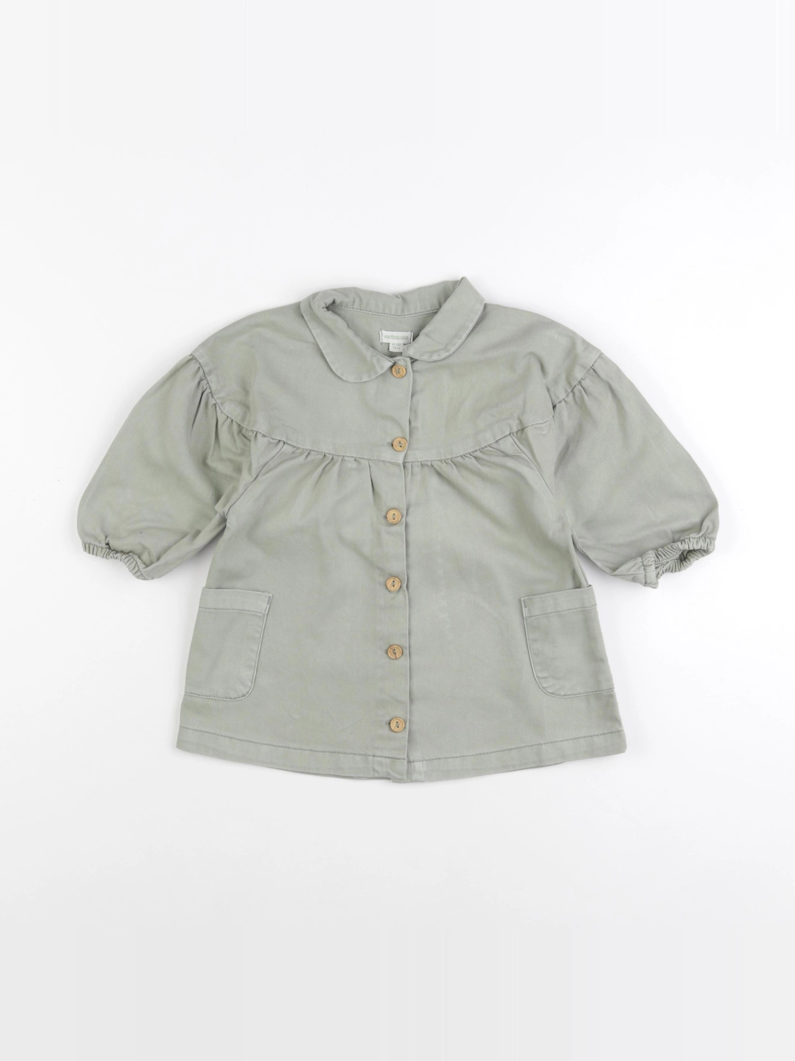 Vertbaudet - robe vert - 18 mois