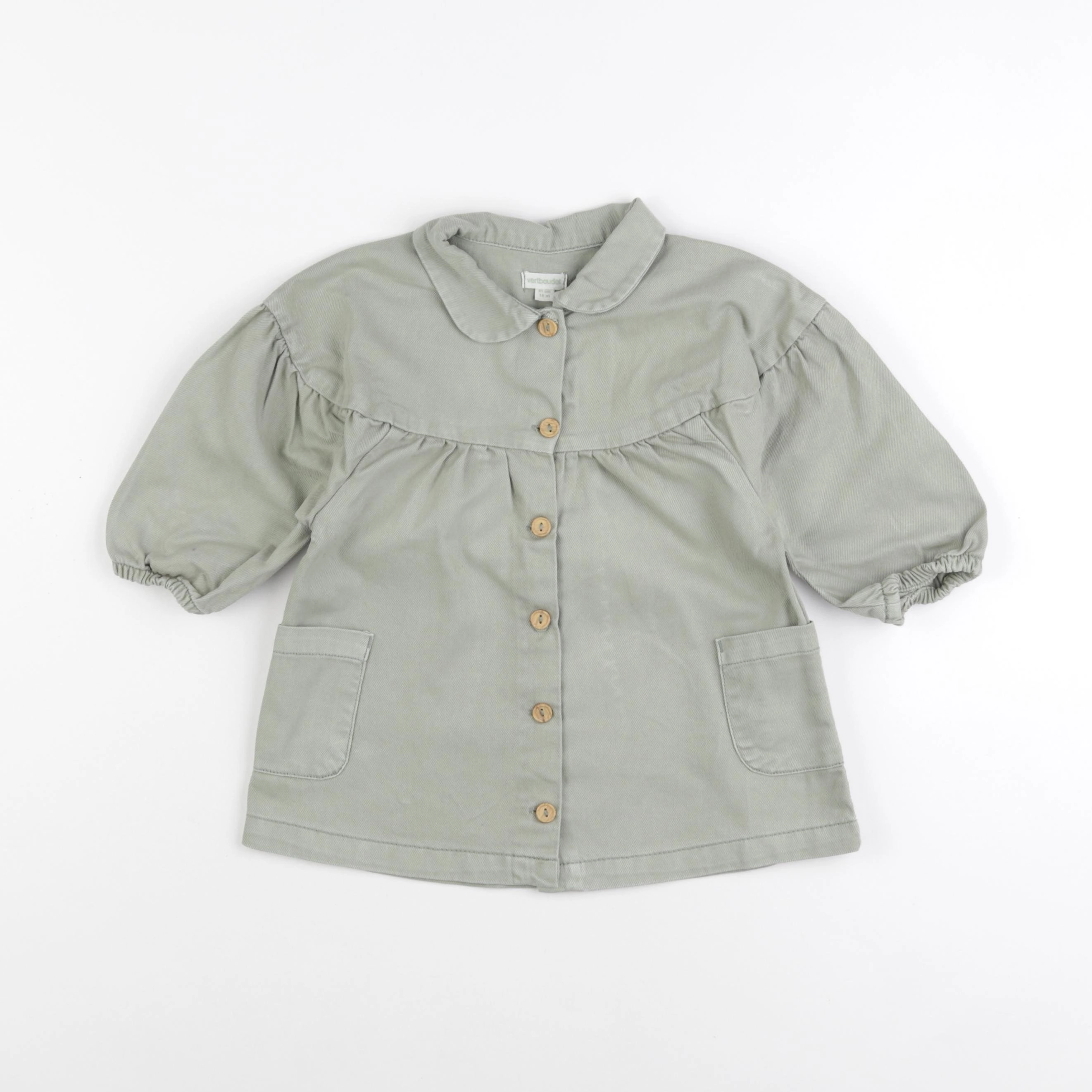 Vertbaudet - robe vert - 18 mois