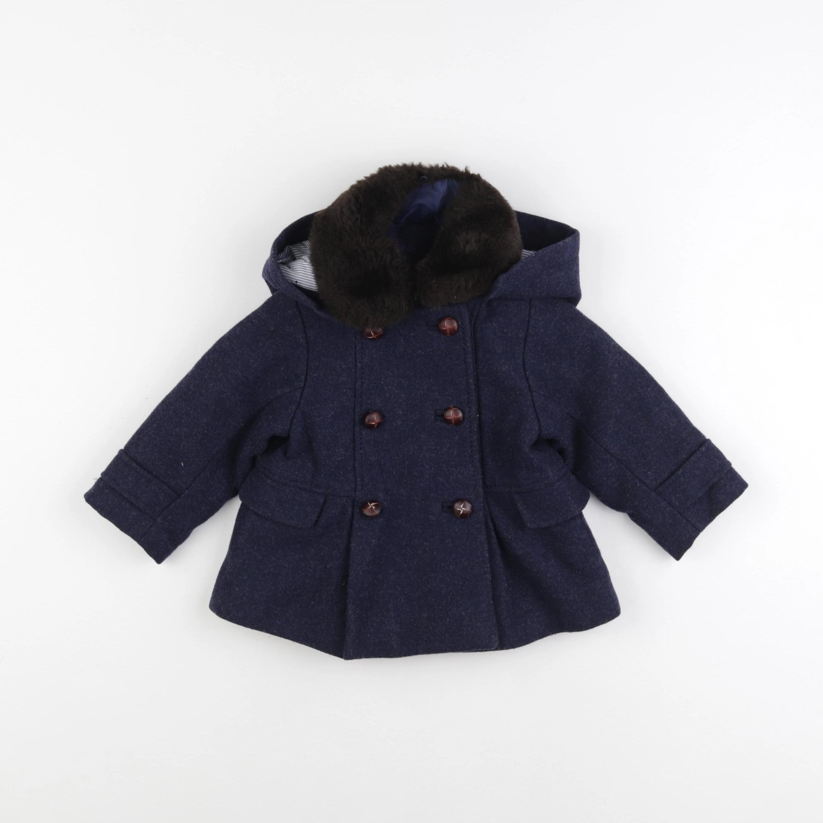 Jacadi - manteau bleu - 12 mois