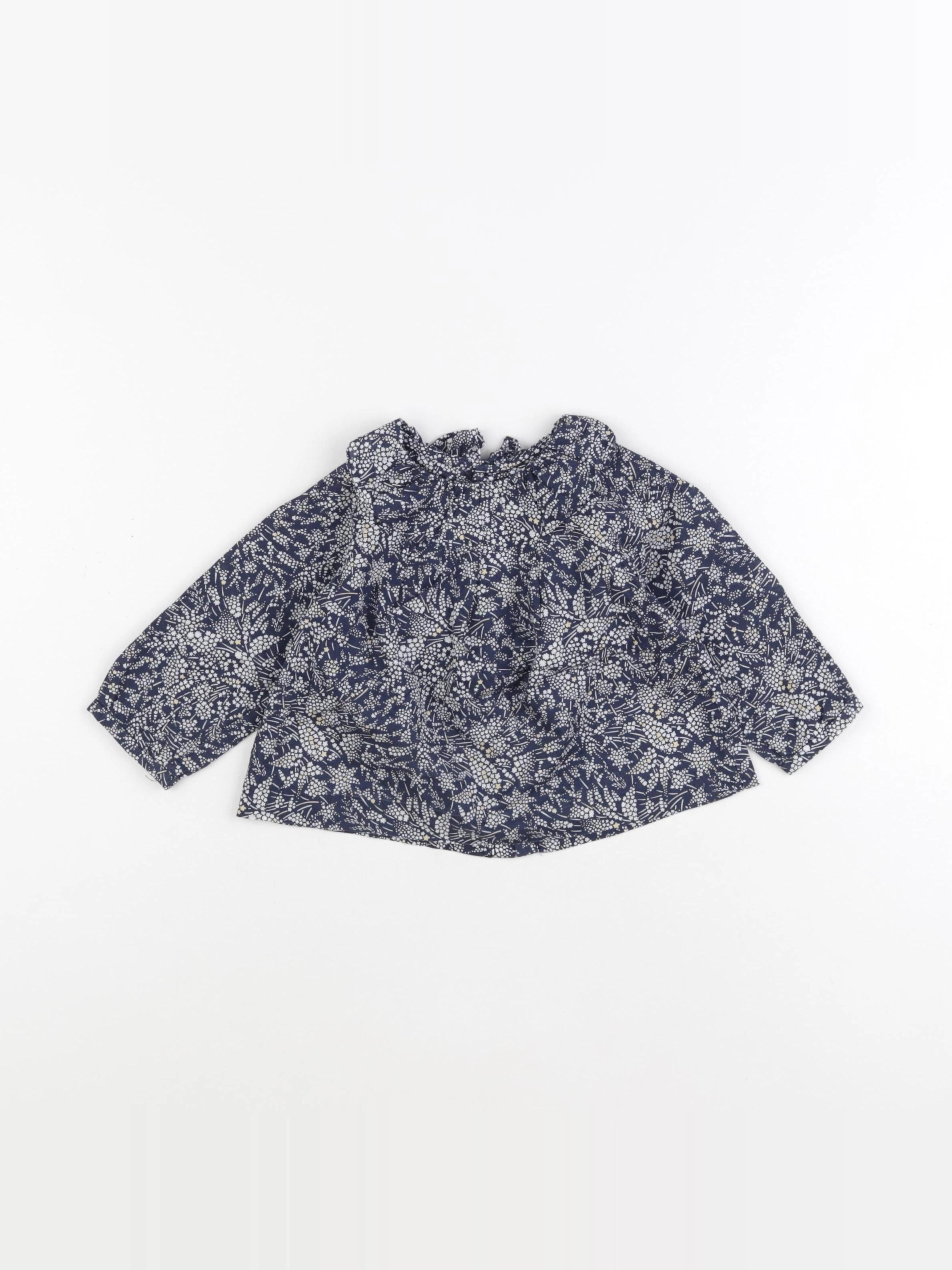 Jacadi - blouse bleu - 12 mois