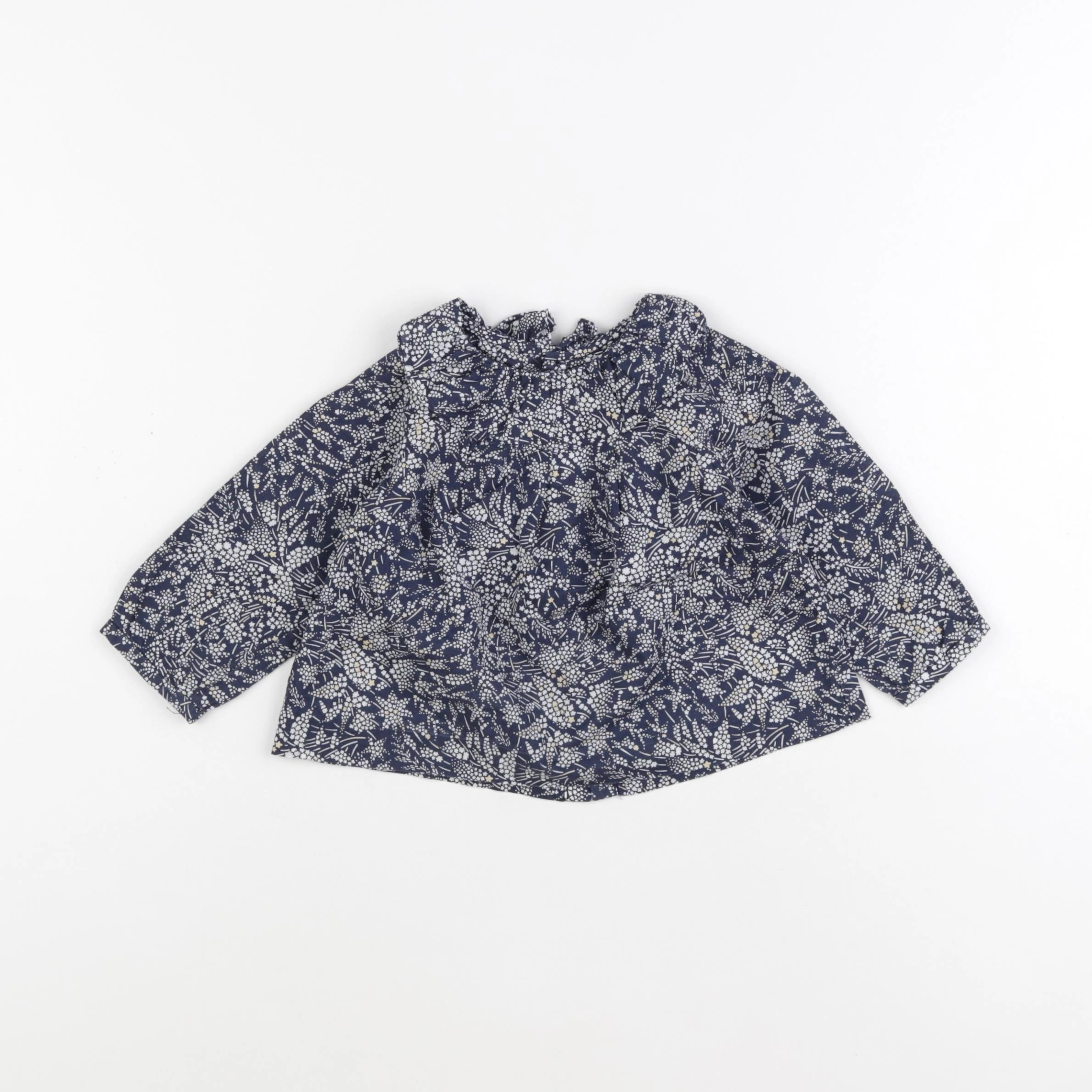 Jacadi - blouse bleu - 12 mois