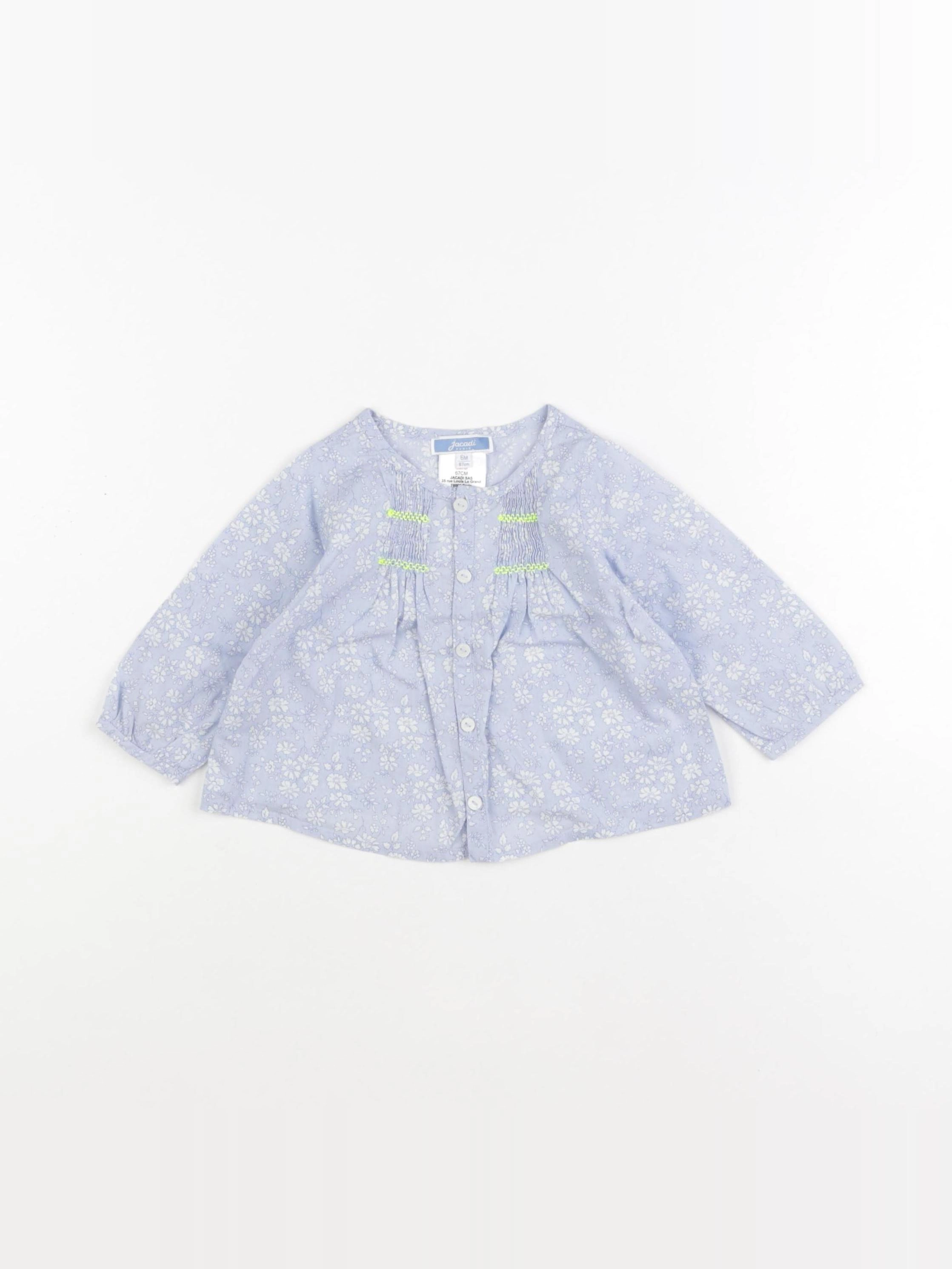 Jacadi - blouse bleu - 6 mois