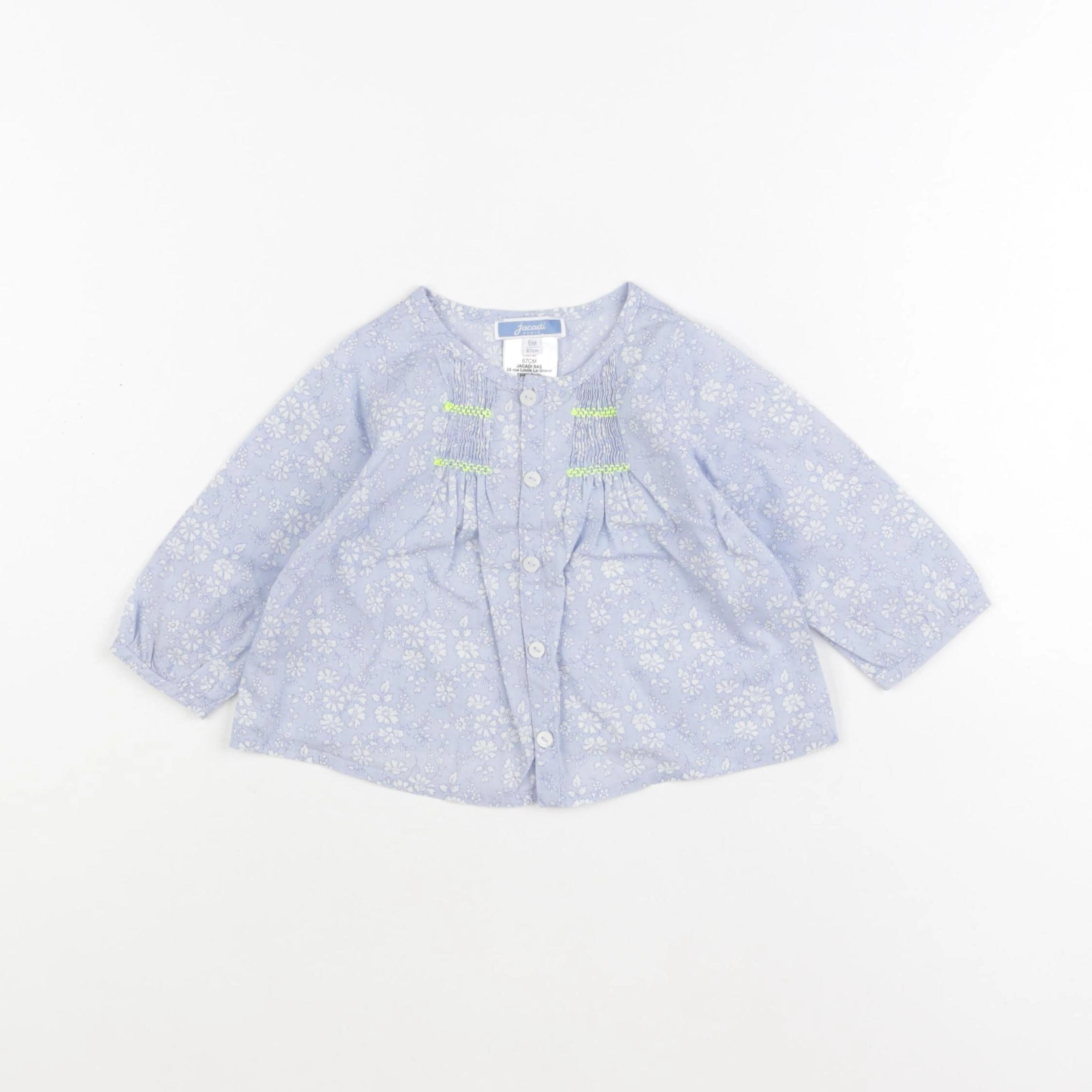 Jacadi - blouse bleu - 6 mois